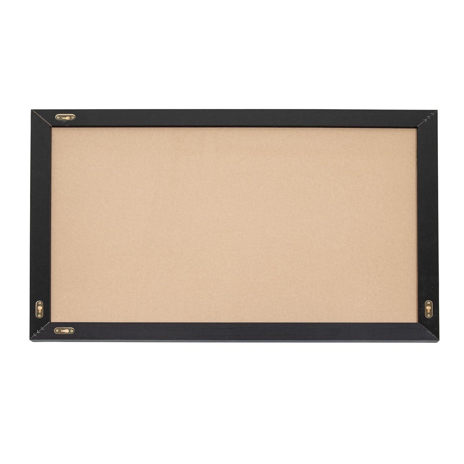 Sunnydaze Large Magnetic Chalkboard for Wall with Pine Frame and Chalk and Eraser - 36" x 24" - Black