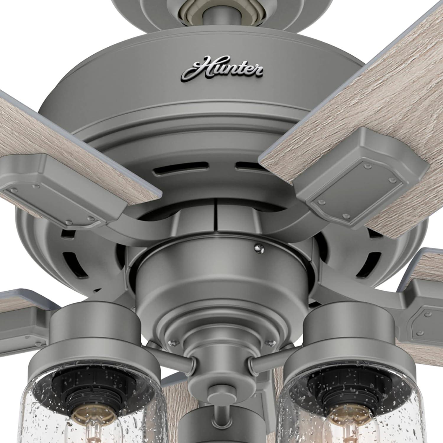 52" Hartland 5 - Blade Standard Ceiling Fan with Pull Chain and Light Kit Included
