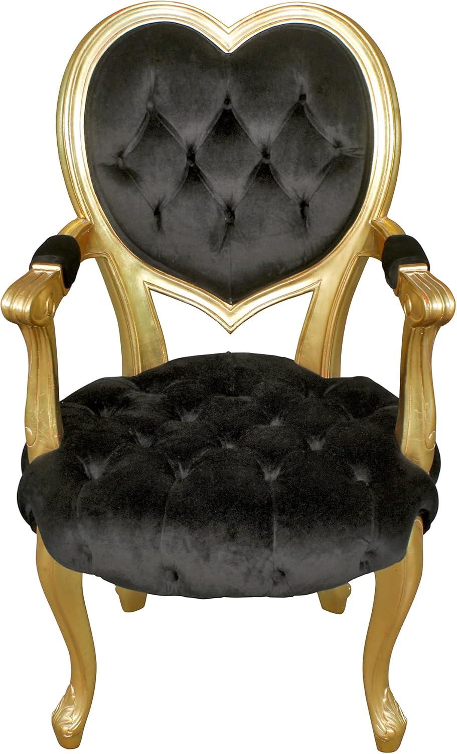 Design Toscano Sweetheart Victorian Heart-Backed Gilded Armchair