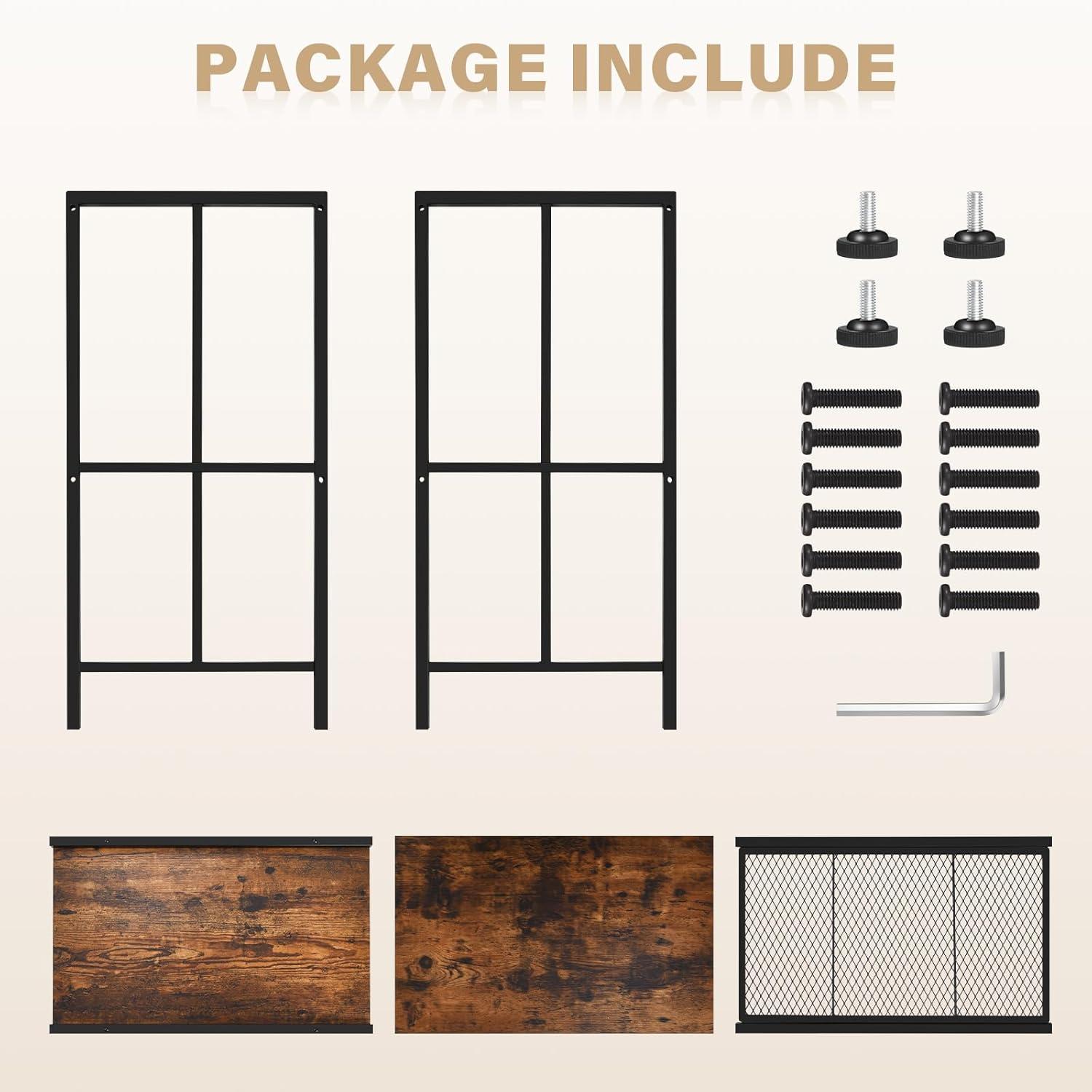 Tucker Murphy Pet™ 20 Gallon Fish Tank Stand, Upgraded Height Aquarium Stand Table With 2 Tiers Storage Shelf, Metal Reptile Breeder Turtle Terrarium Stand Rack, Black