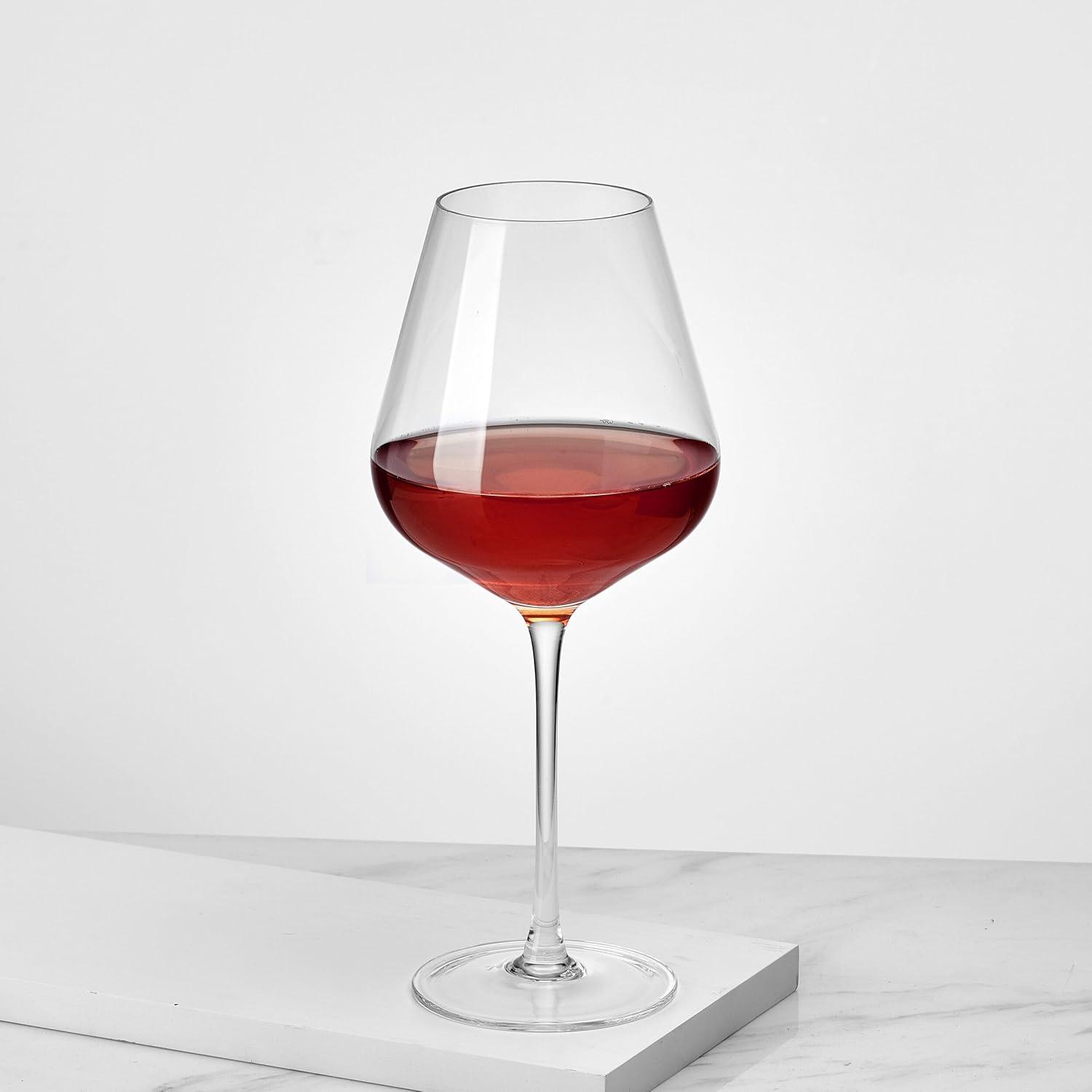 Samantha Clear Lead-Free Crystal Red Wine Glass Set