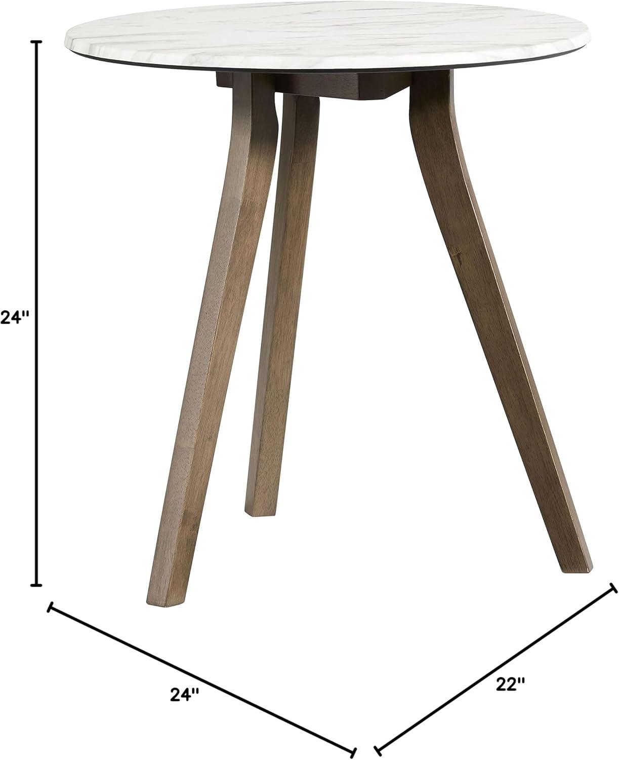 Progressive Furniture Pixie Wood End Table in Domoni White/Honey