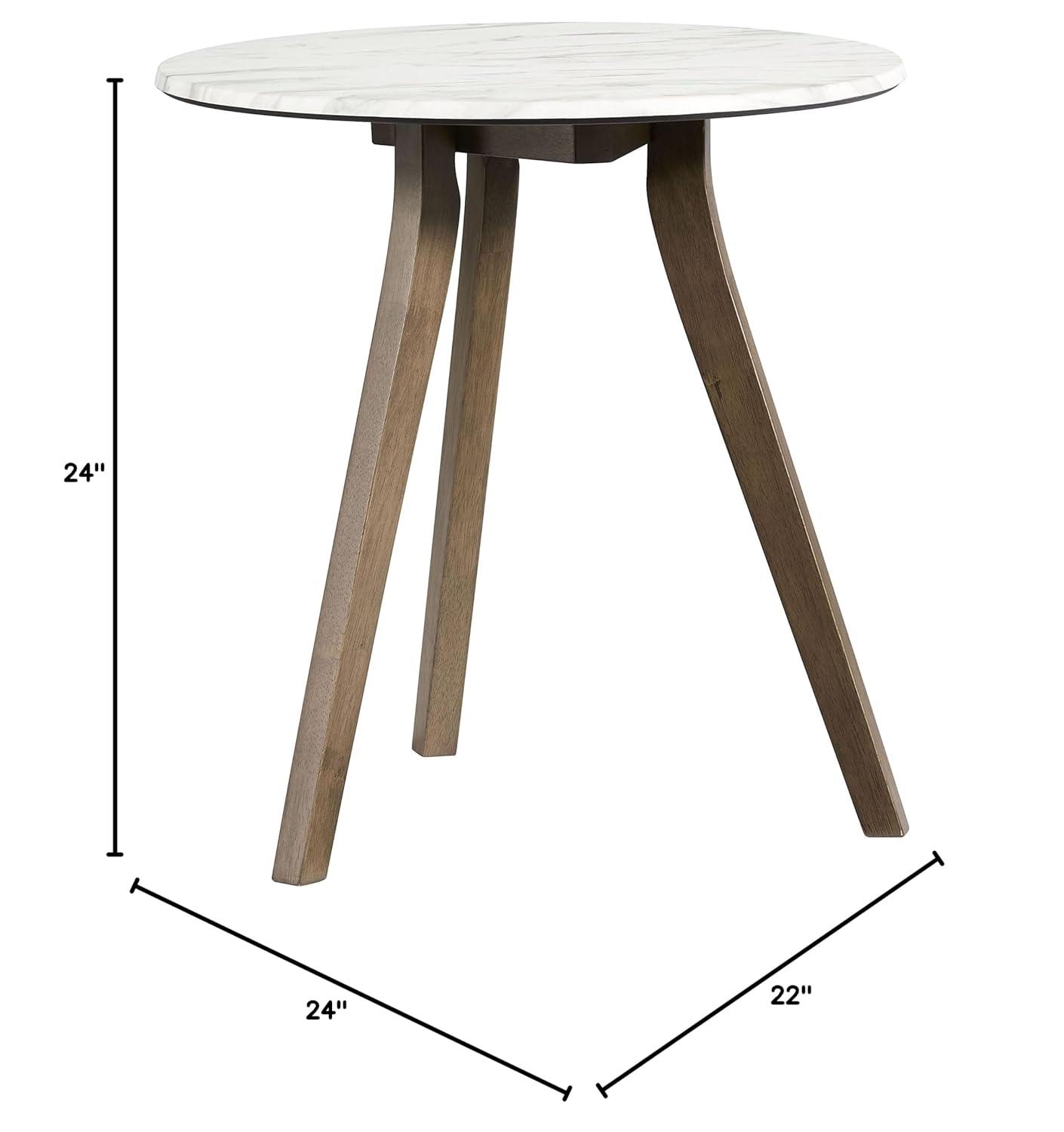 Progressive Furniture Pixie Wood End Table in Domoni White/Honey
