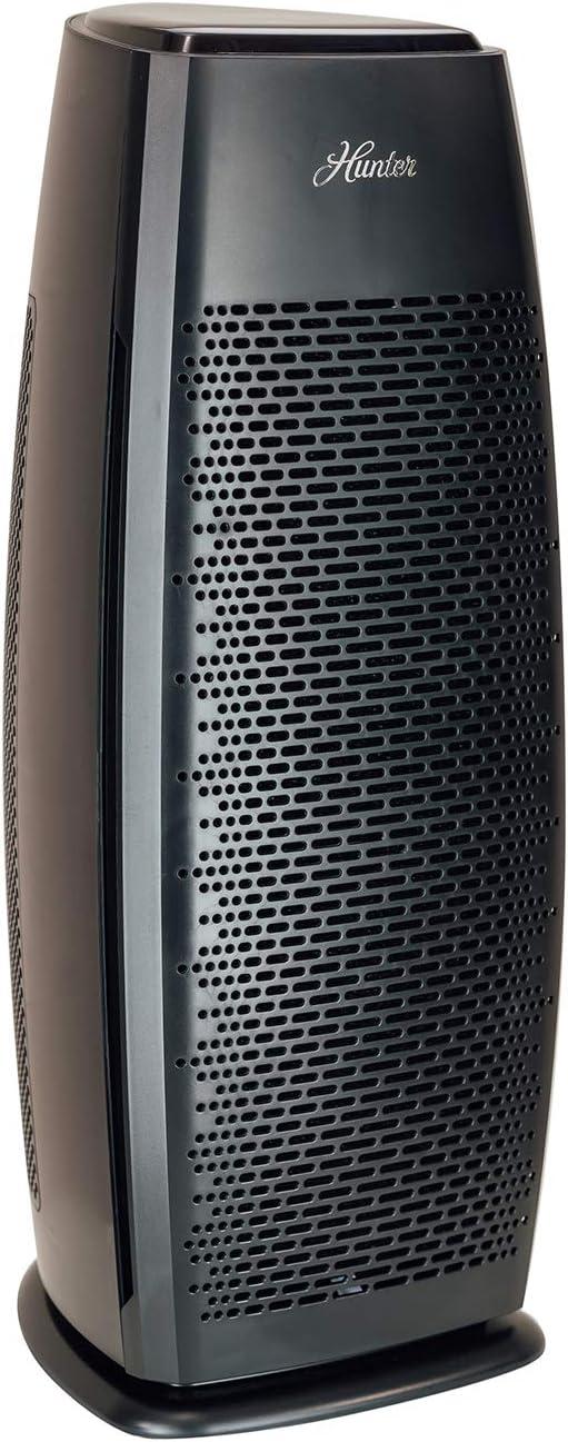 Hunter Fan HP600 Tall Tower Air Purifier, Black