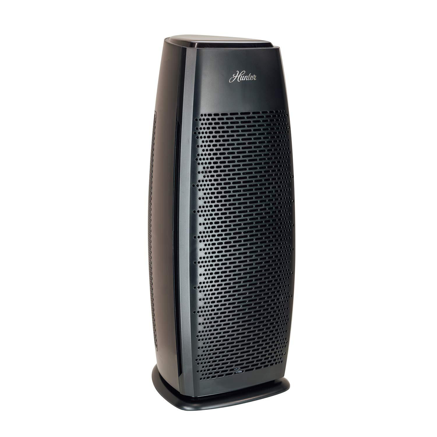 Hunter Fan HP600 Tall Tower Air Purifier, Black