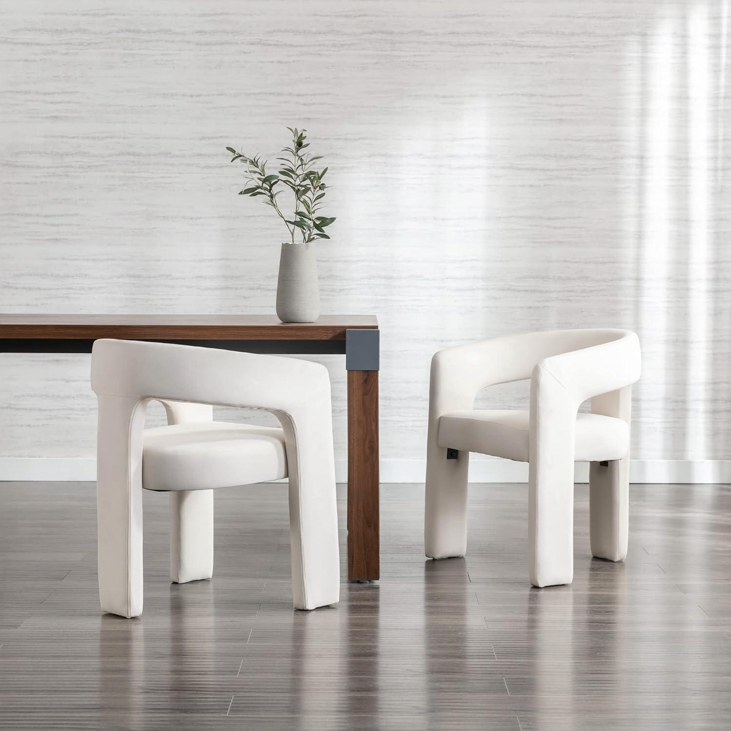 wahson office chair Modern Upholstered Barrel Dining Chairs (Set of 2)