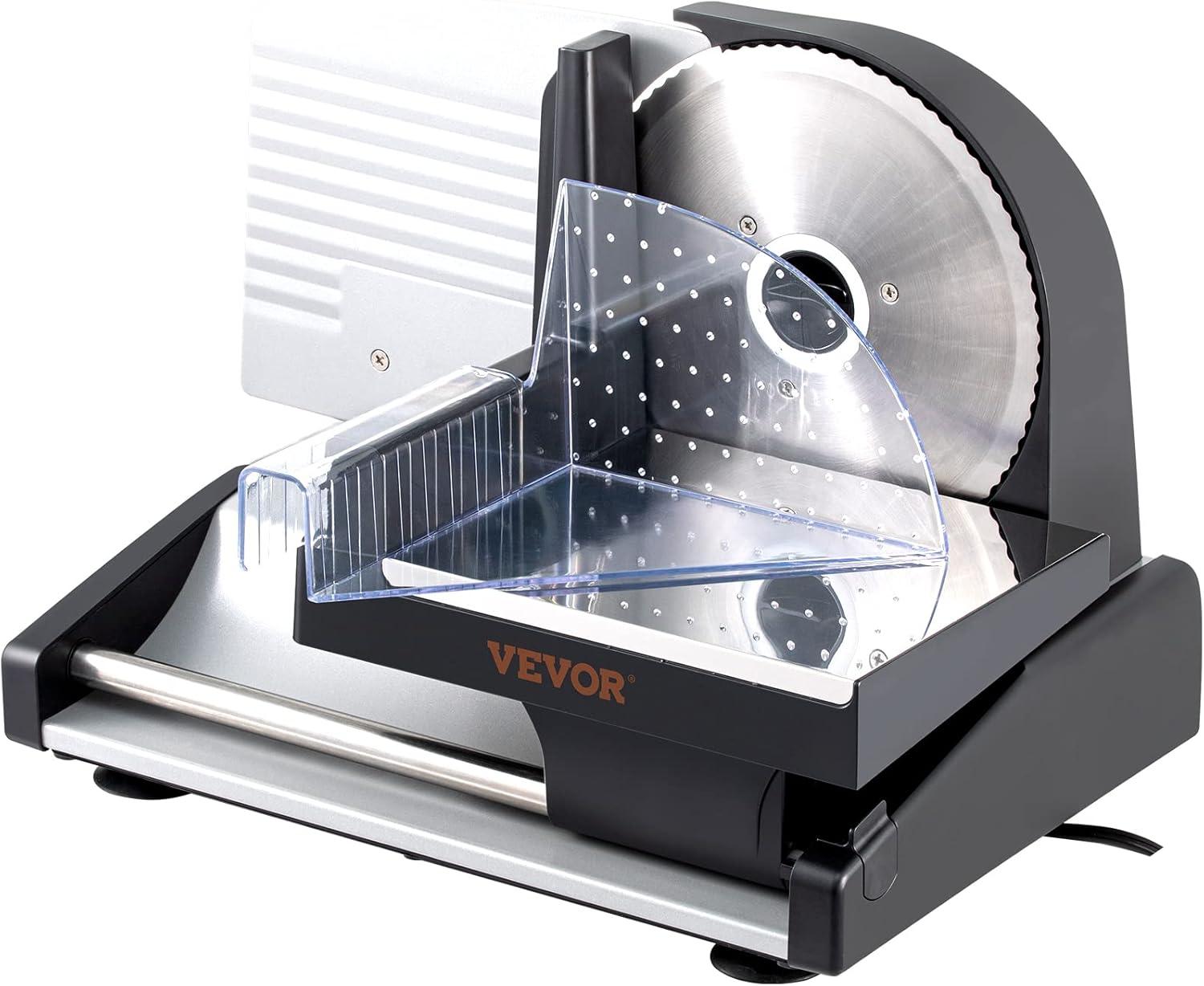 VEVOR 7.5" Commercial Meat Slicer 200W Electric Deli Slicer for Meat Veggie Bread