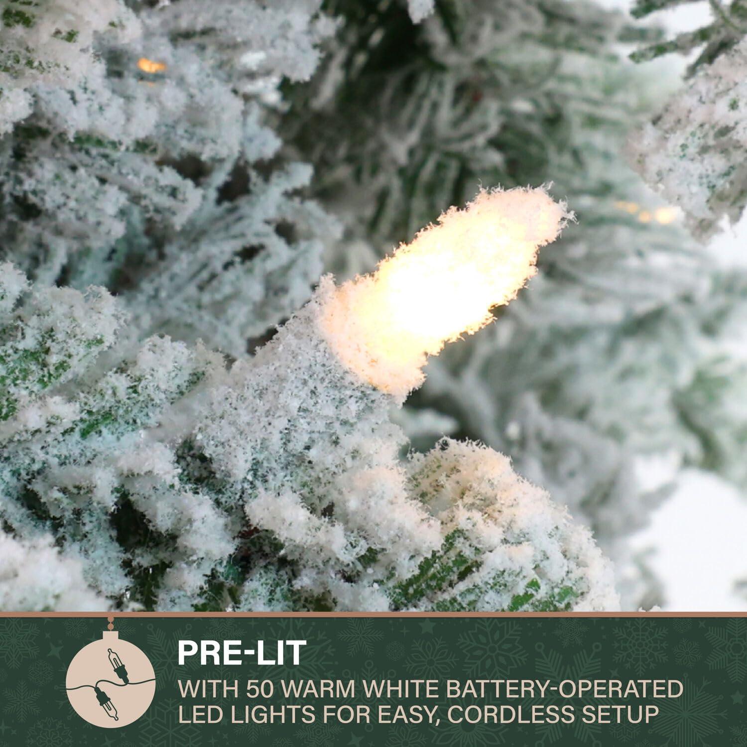 Fraser Hill Farm 108'' in. Lighted Faux Pine Garland