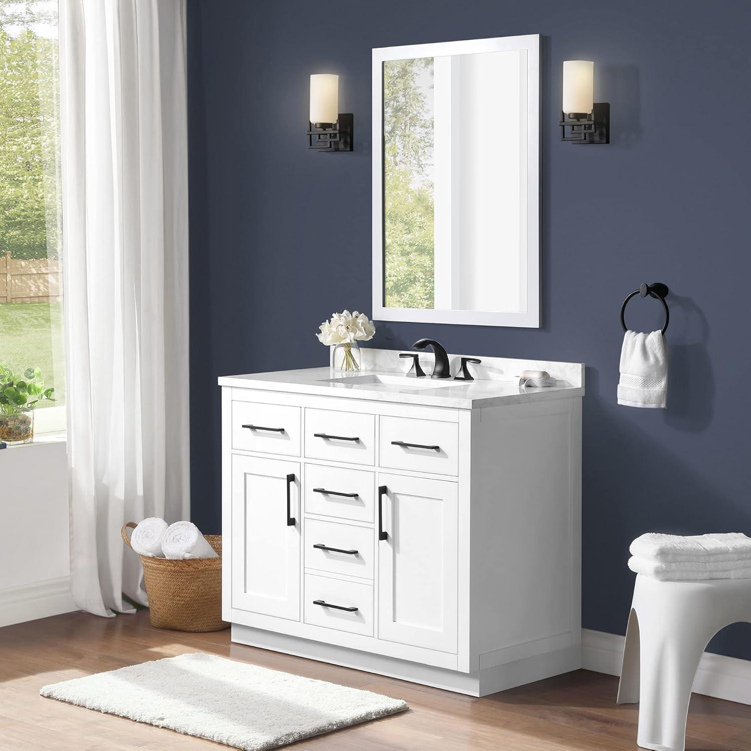 OVE Decors Athea 42 in. W Bath Vanity with Premium Countertop and Power Bar