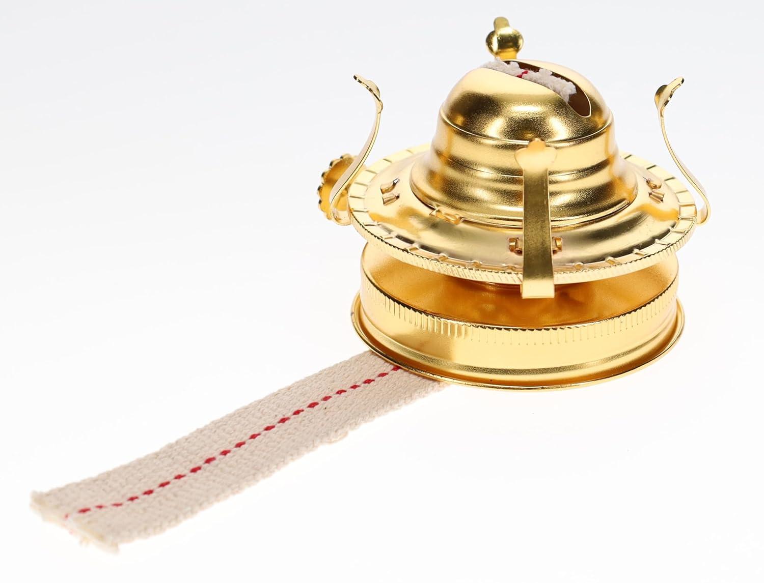 B&P Lamp® #2 Kerosene Lamp Burner For Mason Jars and Fruit Jars to DIY Oil Lamp (Brass)