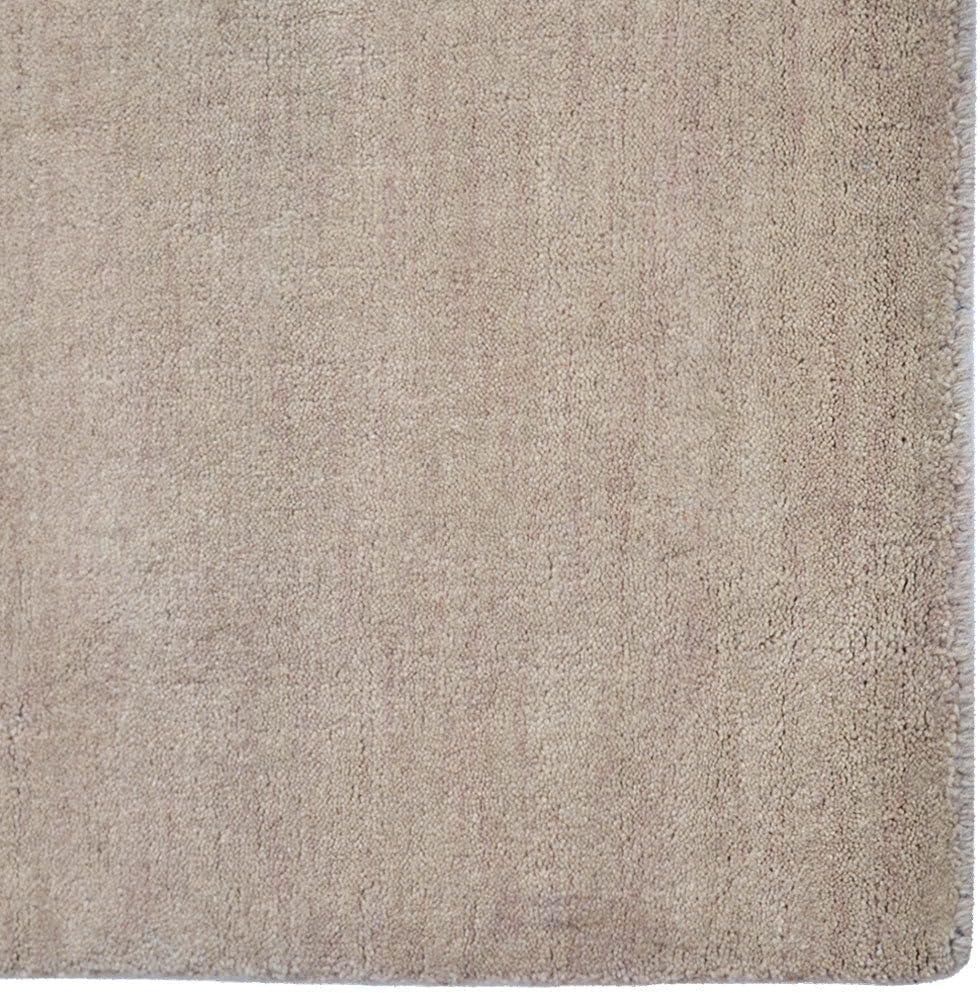 Rugsotic Carpets Alfombras Hechas a Mano Telar Anudado Redondo 10'x10' Lana Beige para Uso en Interiores