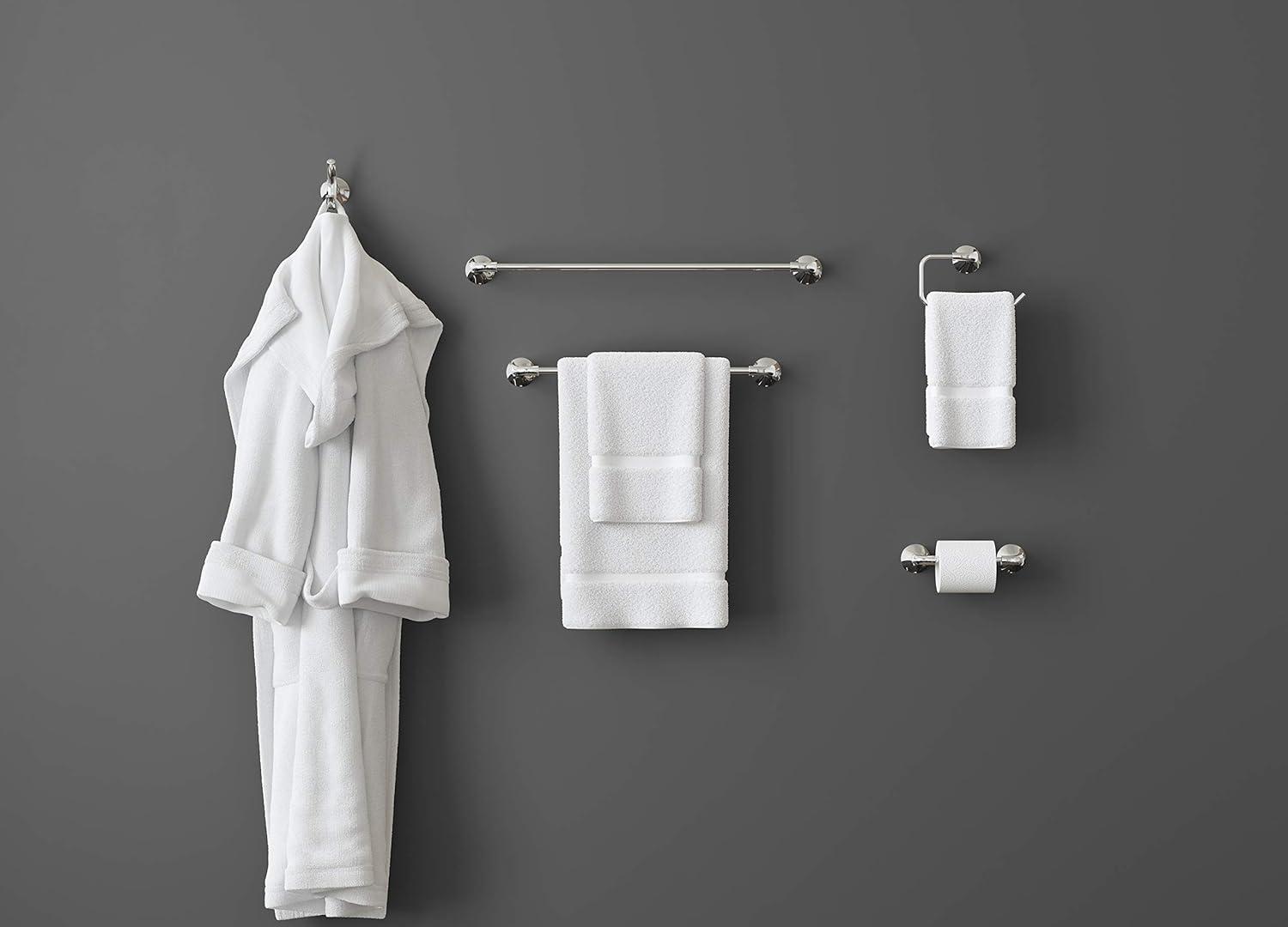 Polished Chrome Wall-Mounted Bathroom Robe Hook