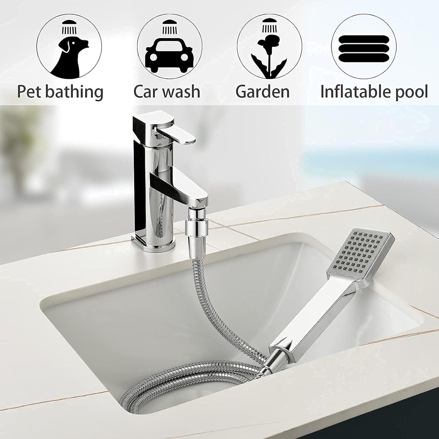 BRIGHT SHOWERS 79" Stainless Steel Shower Hose for Handheld Shower Heads, Ultra-Flexible Replacement with Brass Insert, Chrome