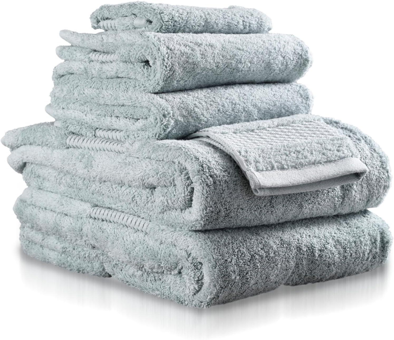 Delilah Home 100% Organic Cotton Towels, 6 piece set (2pcs 13x13,  2pcs 16x30, 2 pcs 30x54)
