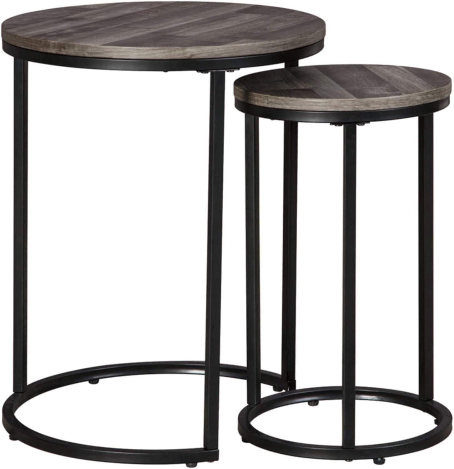 Signature Design by Ashley Casual Briarsboro Accent Table (Set of 2)  Black/Gray