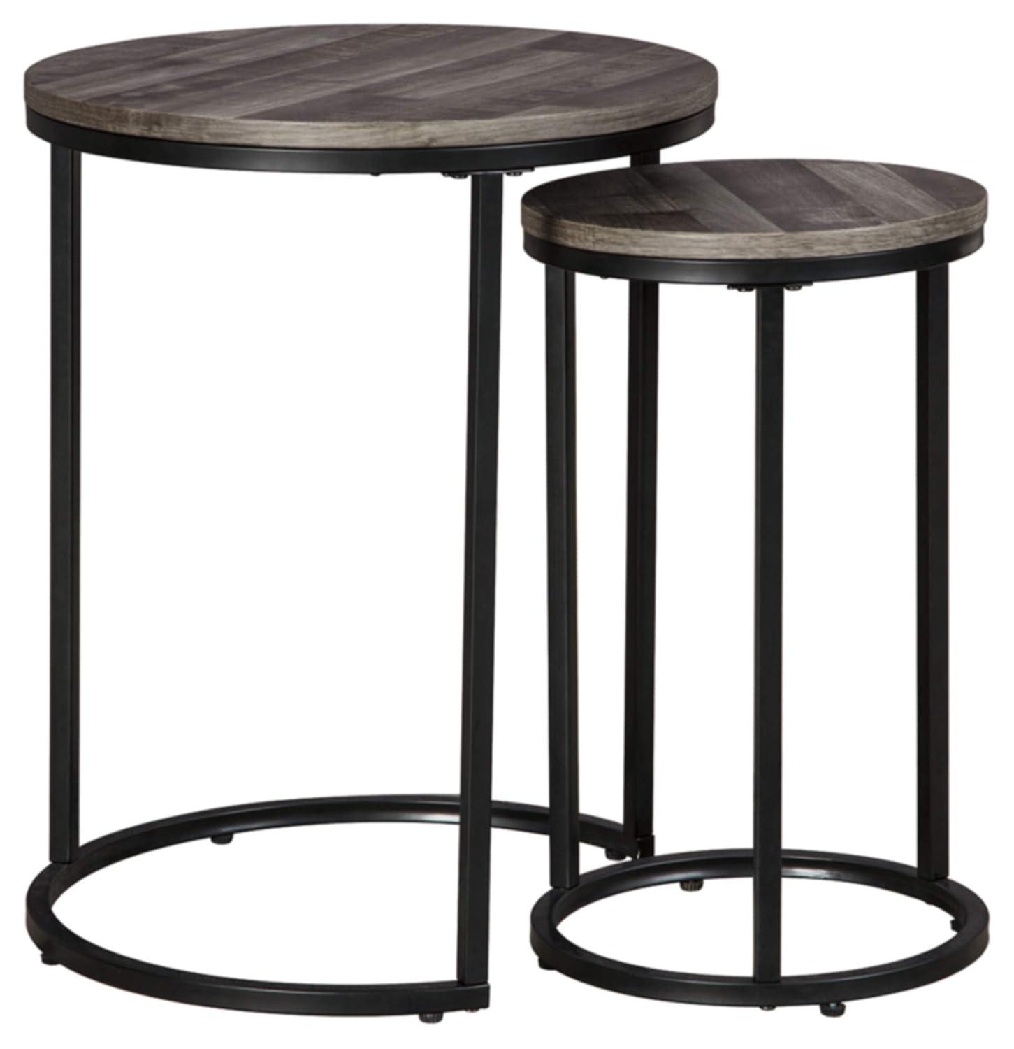 Signature Design by Ashley Casual Briarsboro Accent Table (Set of 2)  Black/Gray