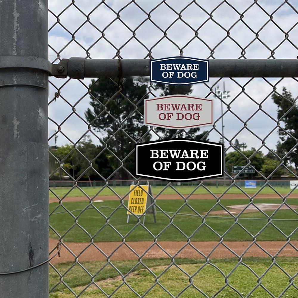 Large Red ABS Plastic Beware of Dog Sign