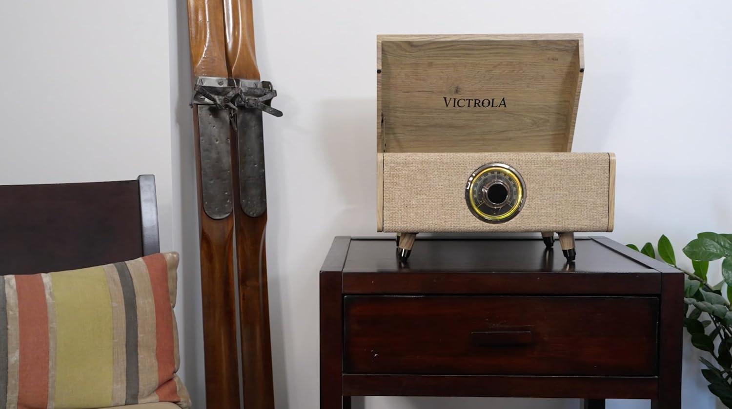 Victrola Highland 3-Speed Bluetooth Record Player - Farmhouse Oatmeal