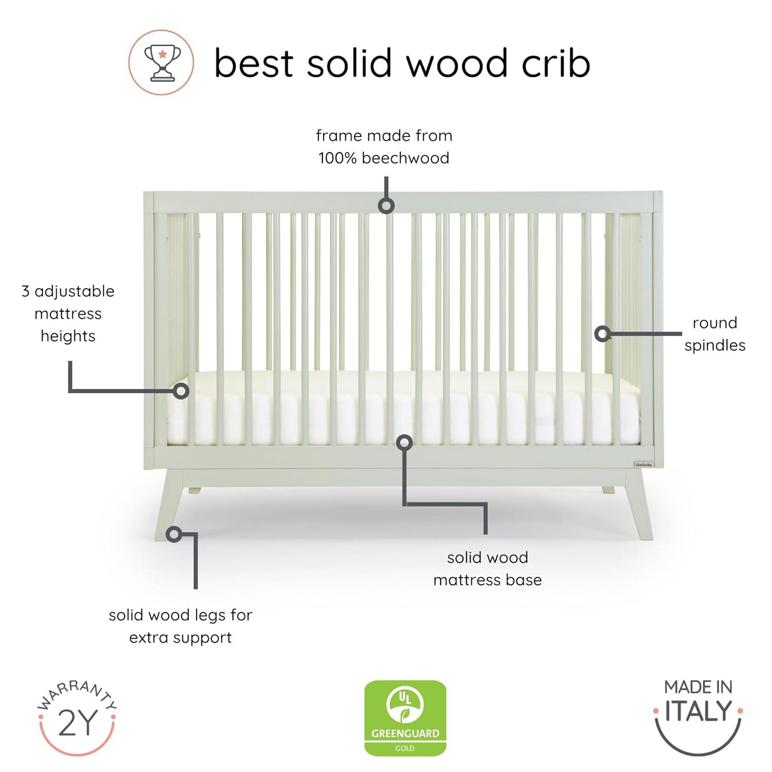 dadada Sage Soho 3-in-1 Convertible Crib to Toddler Bed Furniture