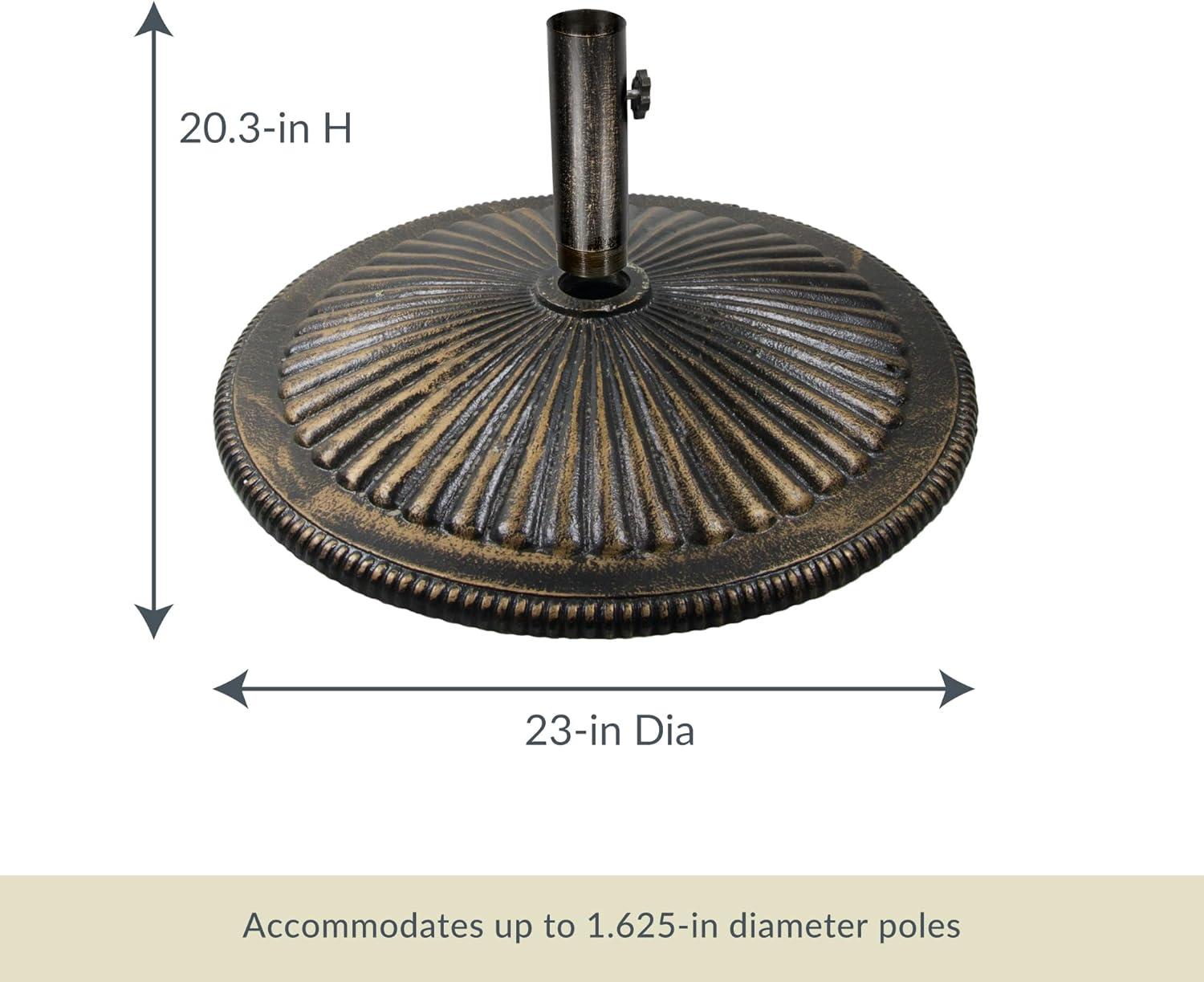 Island Umbrella 50-lb Classic Cast Iron Umbrella Base in Bronze