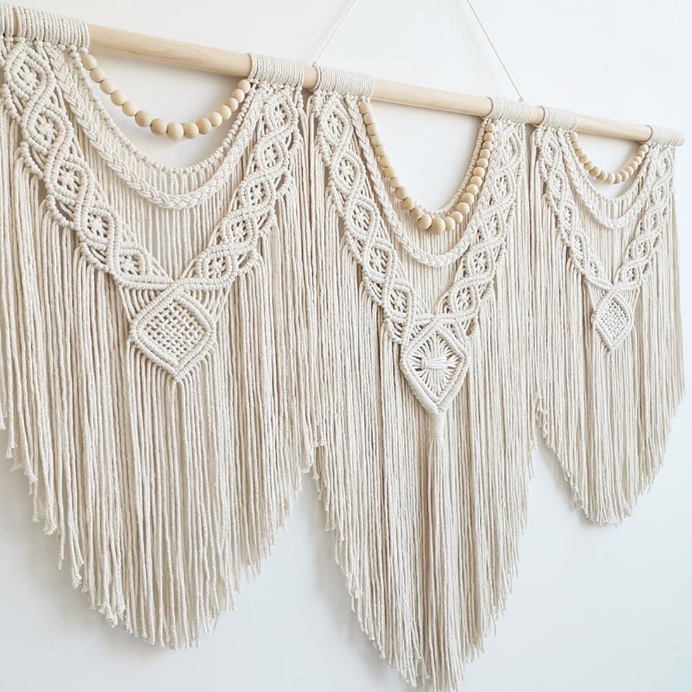 Rosalind Wheeler Macrame Wall Hanging Large Boho Wall Decor Wall Decor Living Room