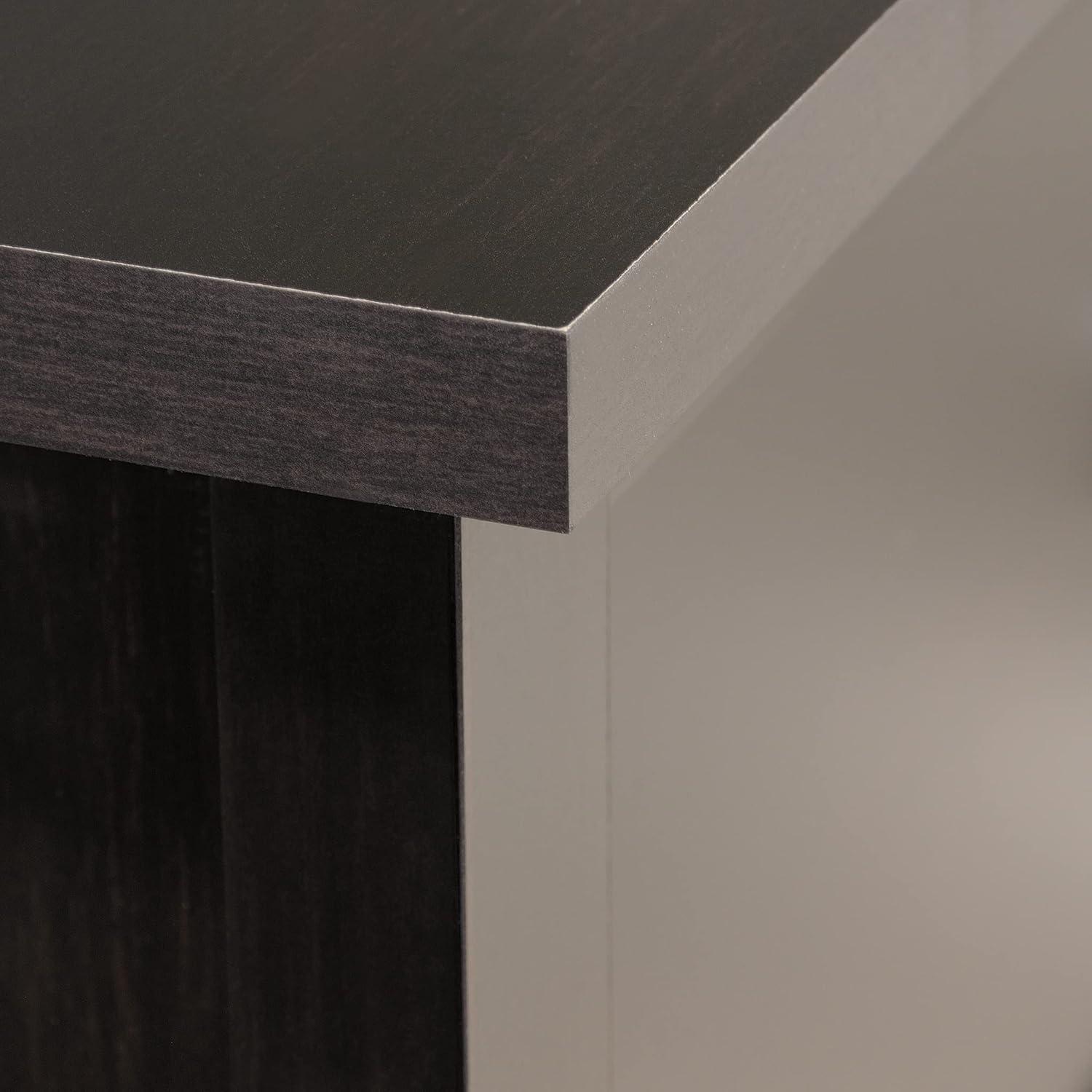 2 Drawer County Line Lateral File Cabinet Estate Black - Sauder: Modern Style, MDF, Paper Laminate Surface