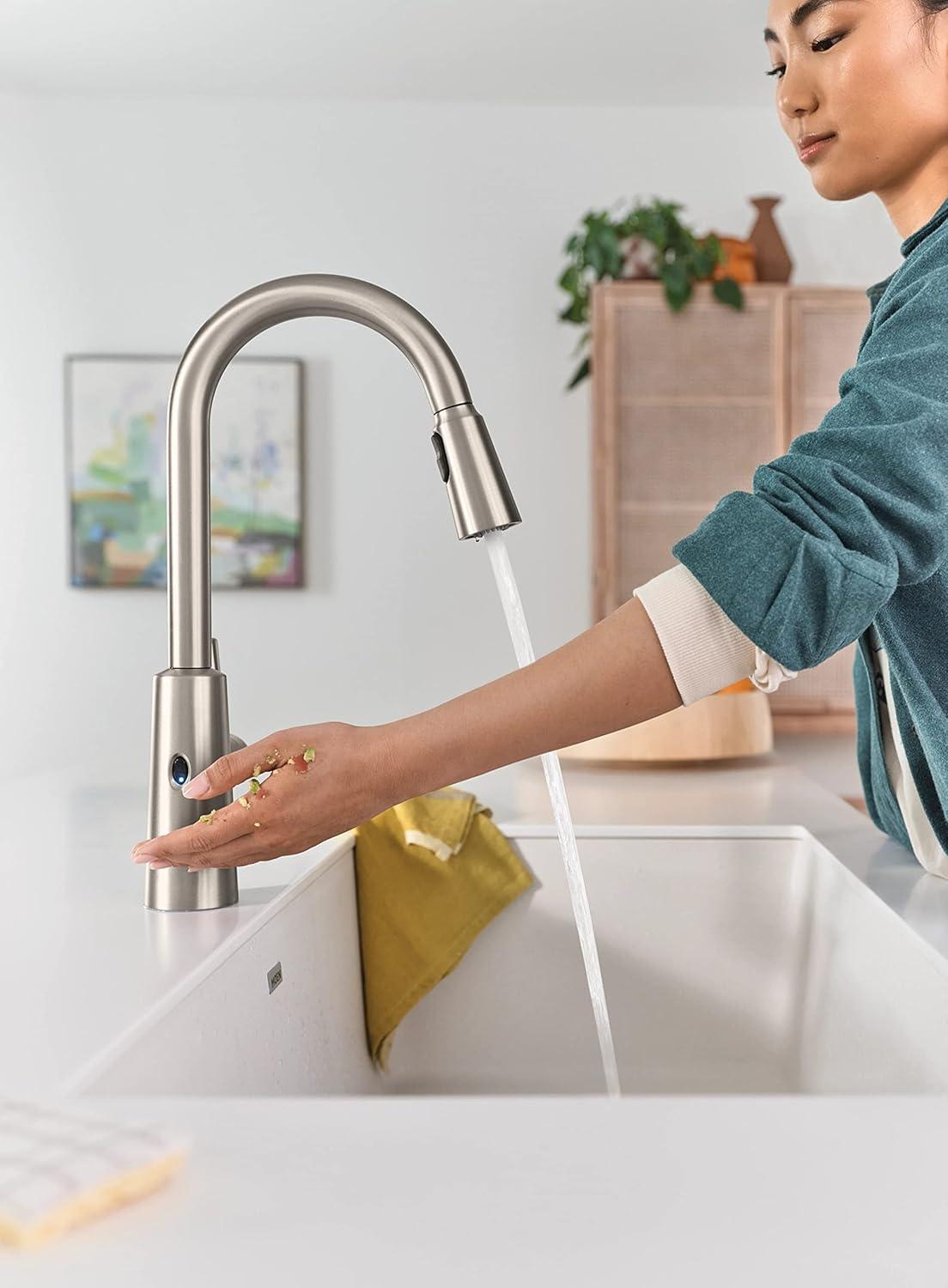 Stainless Steel Touchless Pull Down Kitchen Faucet with Spray