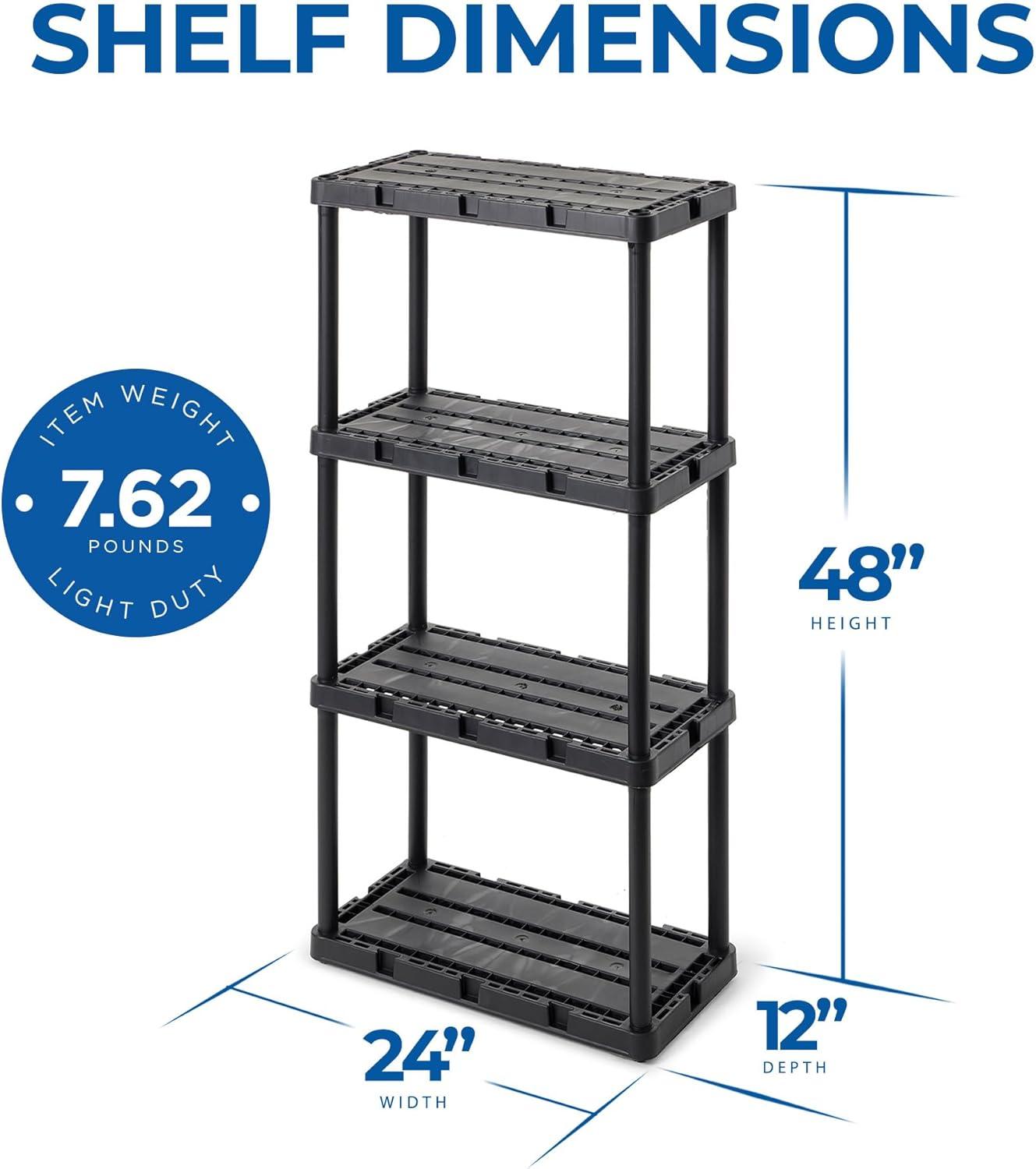 12'' W Plastic Shelving Unit