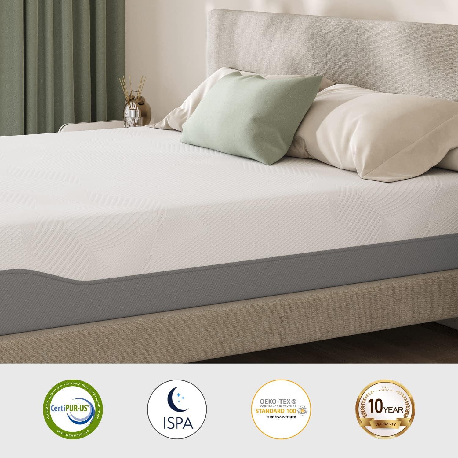 Novilla 10 Inch Queen Gel Memory Foam Mattress