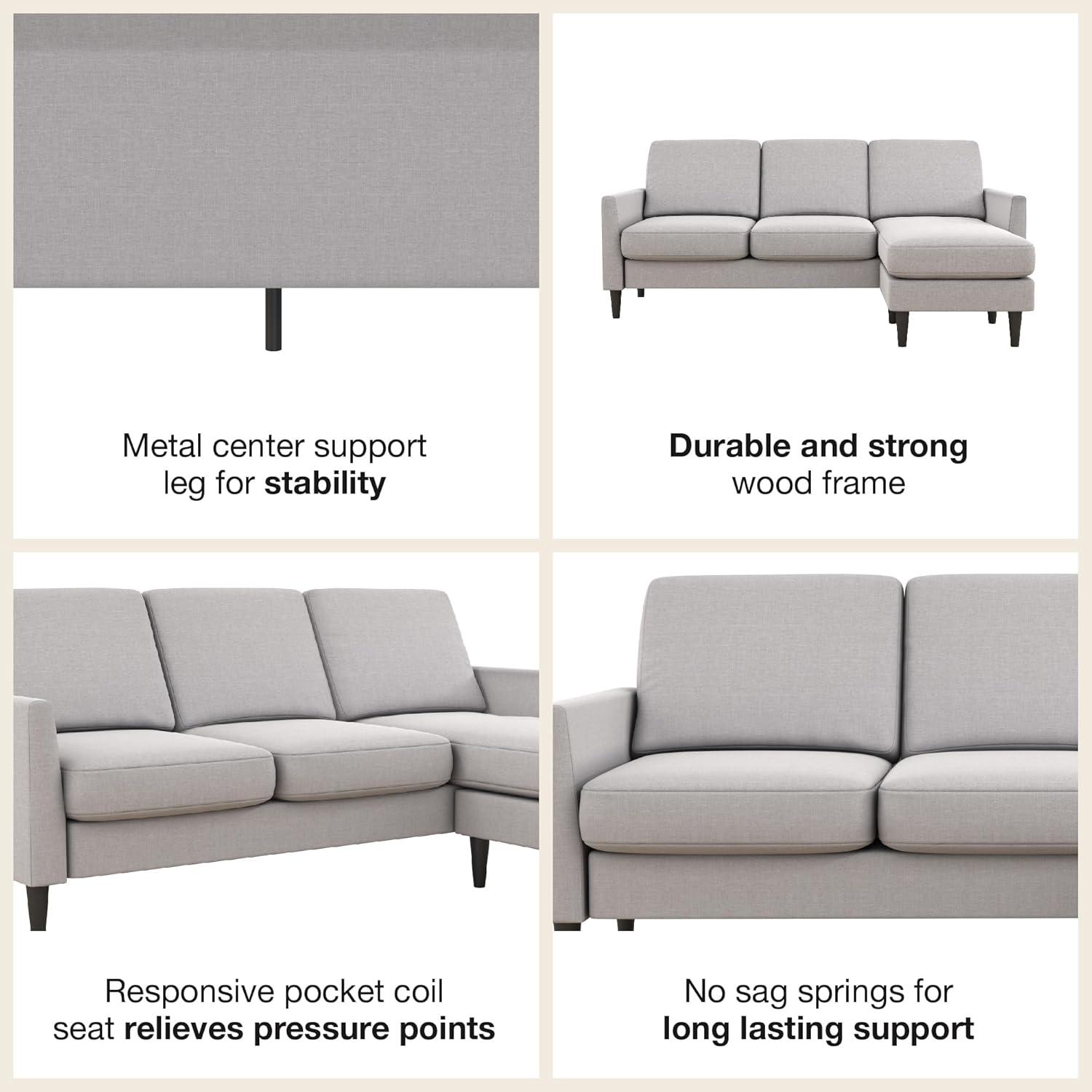 Winston 81.5" Wide Reversible Sofa & Chaise with Ottoman