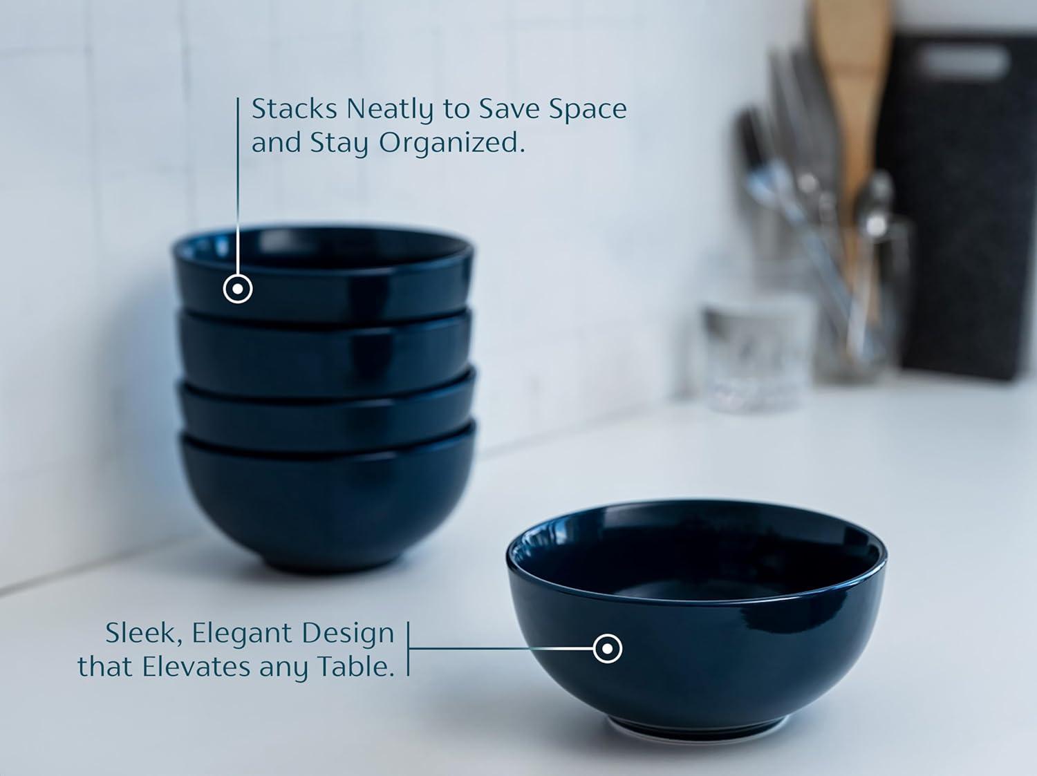 kook Kook Ceramic Cereal Bowls , 20 oz. (Set of 6)