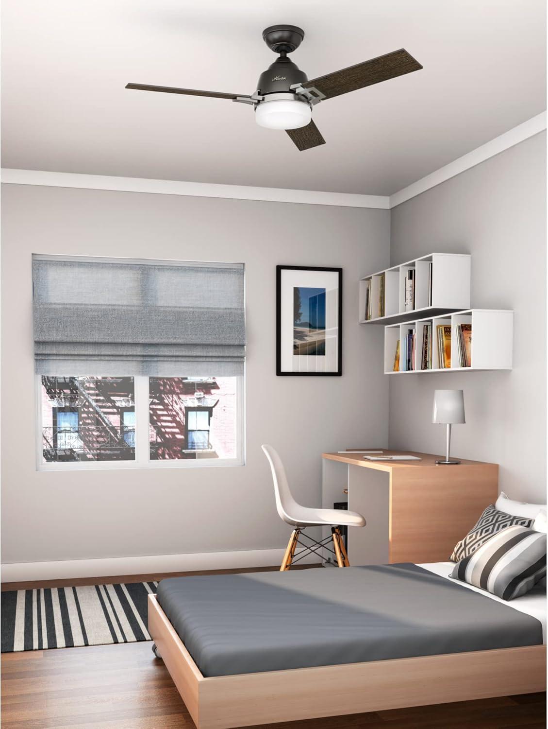 48'' Leoni 3 - Blade Standard Ceiling Fan with Remote Control and Light Kit Included