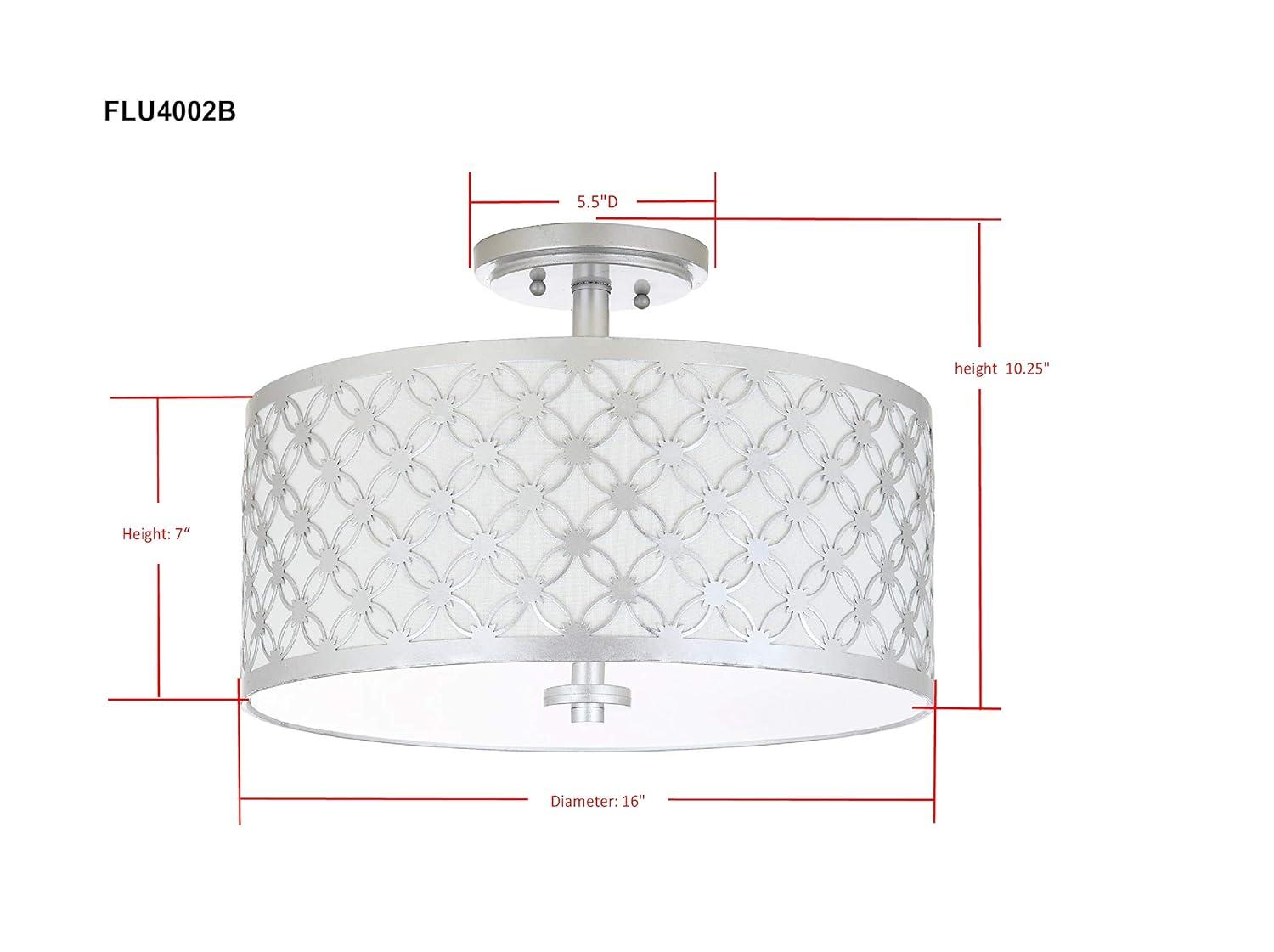 Hutch Flush Mount - FLU4002 - Silver - Safavieh