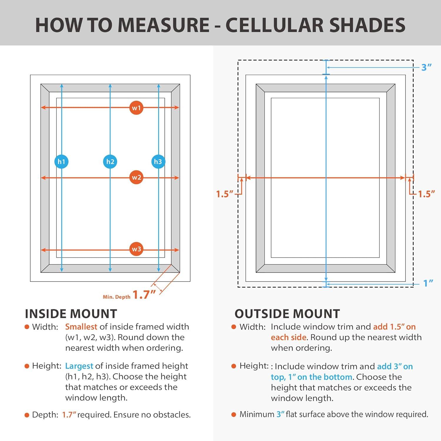 White Cordless Blackout Polyester Cellular Shades - 22.5 in. W x 72 in. L
