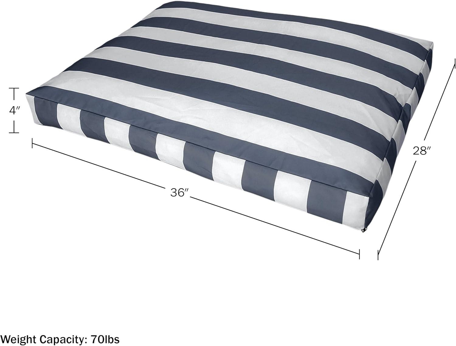 Petmaker PETMAKER Dog Bed - Indoor/Outdoor Striped Dog Bed with Removable Washable Cover and Non-Slip Bottom - 36in Medium Pet Bed