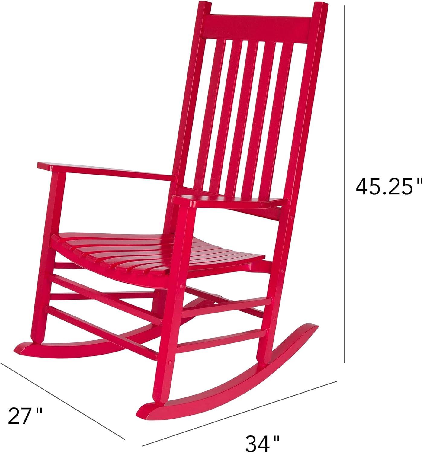 Vermont Red Hardwood Outdoor Rocking Chair with Arms