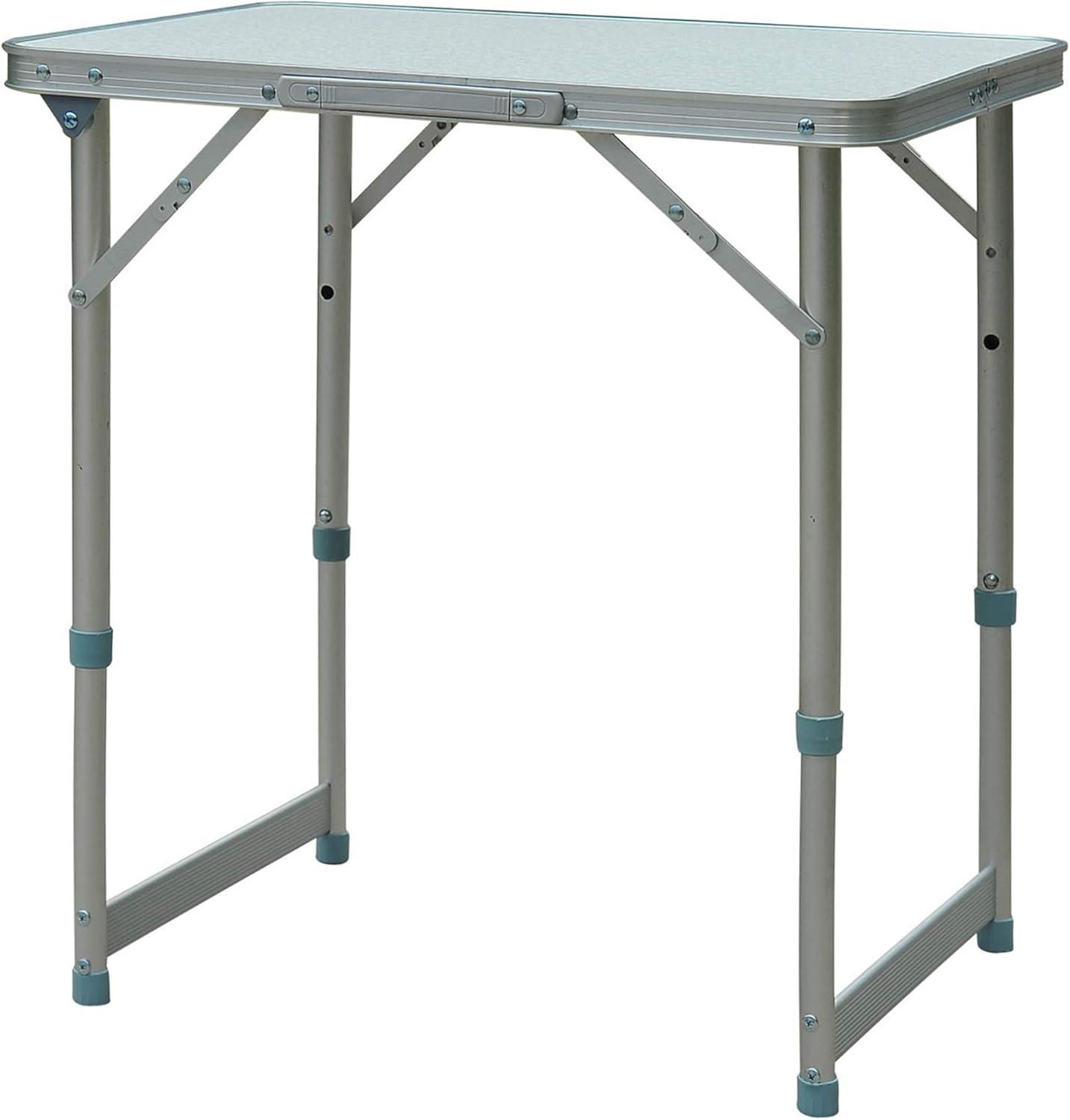 Outsunny Aluminum Lightweight Portable Folding Easy Clean Camping Table With Carrying Handle