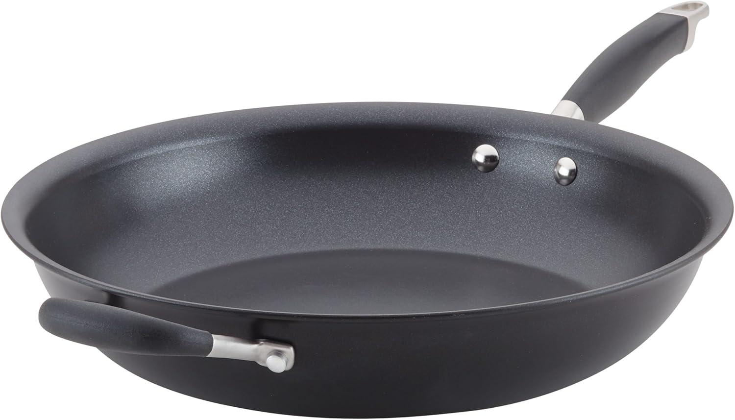 Anolon Advanced Home Hard Anodized Nonstick Frying Pan / Skillet with Helper Handle, 14.5 Inch