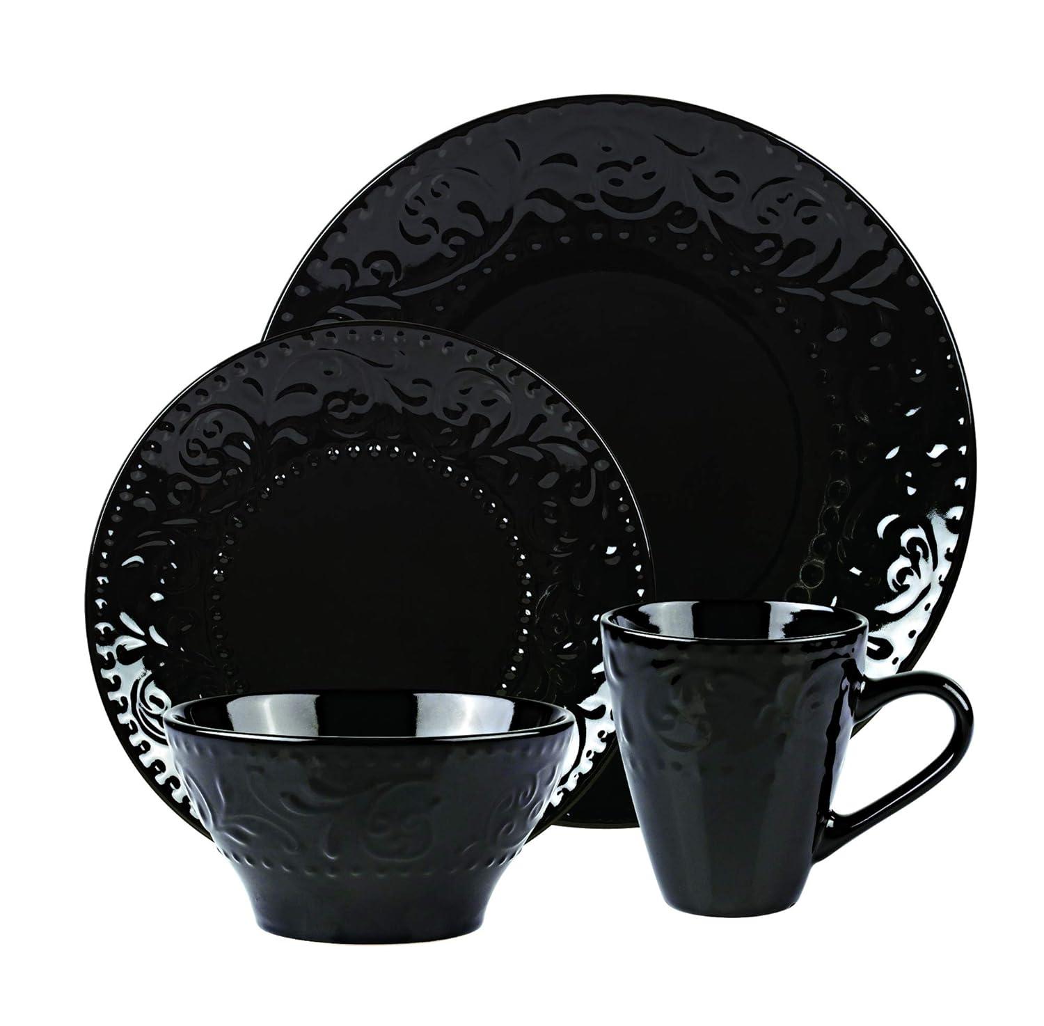 Lorren Home Trends Lorren 16 Piece Stoneware Dinnerware Set - Service for 4
