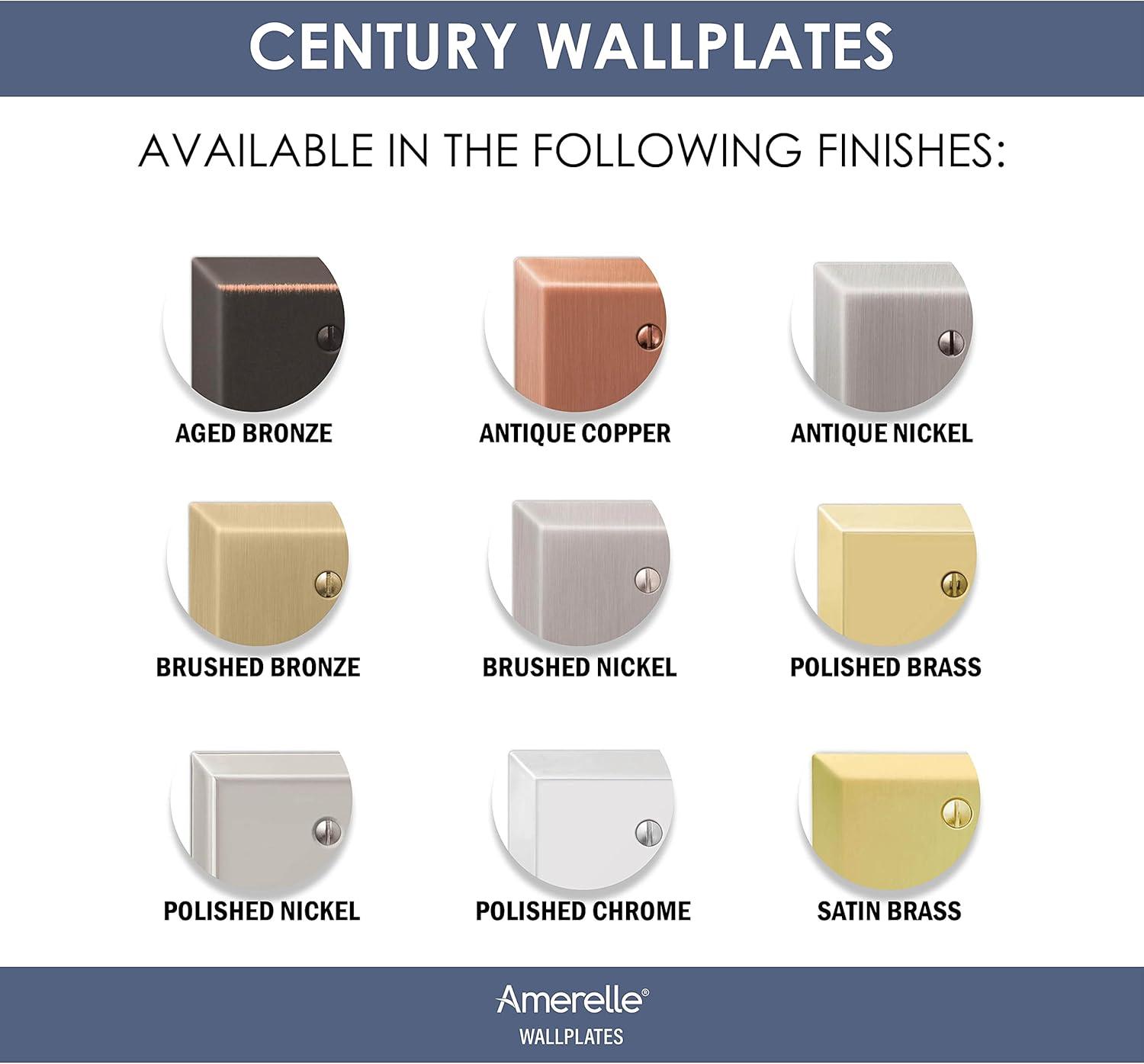 Amerelle Century Aged Bronze 1 gang Stamped Steel Duplex Wall Plate 1 pk