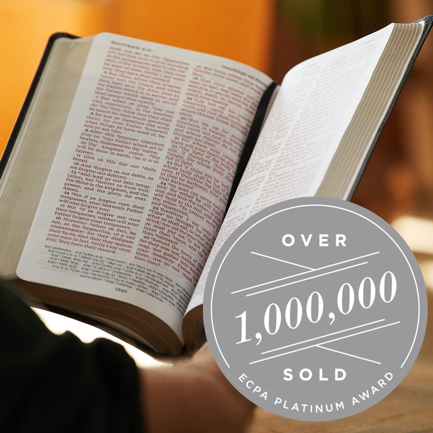 KJV, Reference Bible, Personal Size Giant Print, Leather-Look, Black, Red Letter Edition - Large Print by  Thomas Nelson (Paperback)