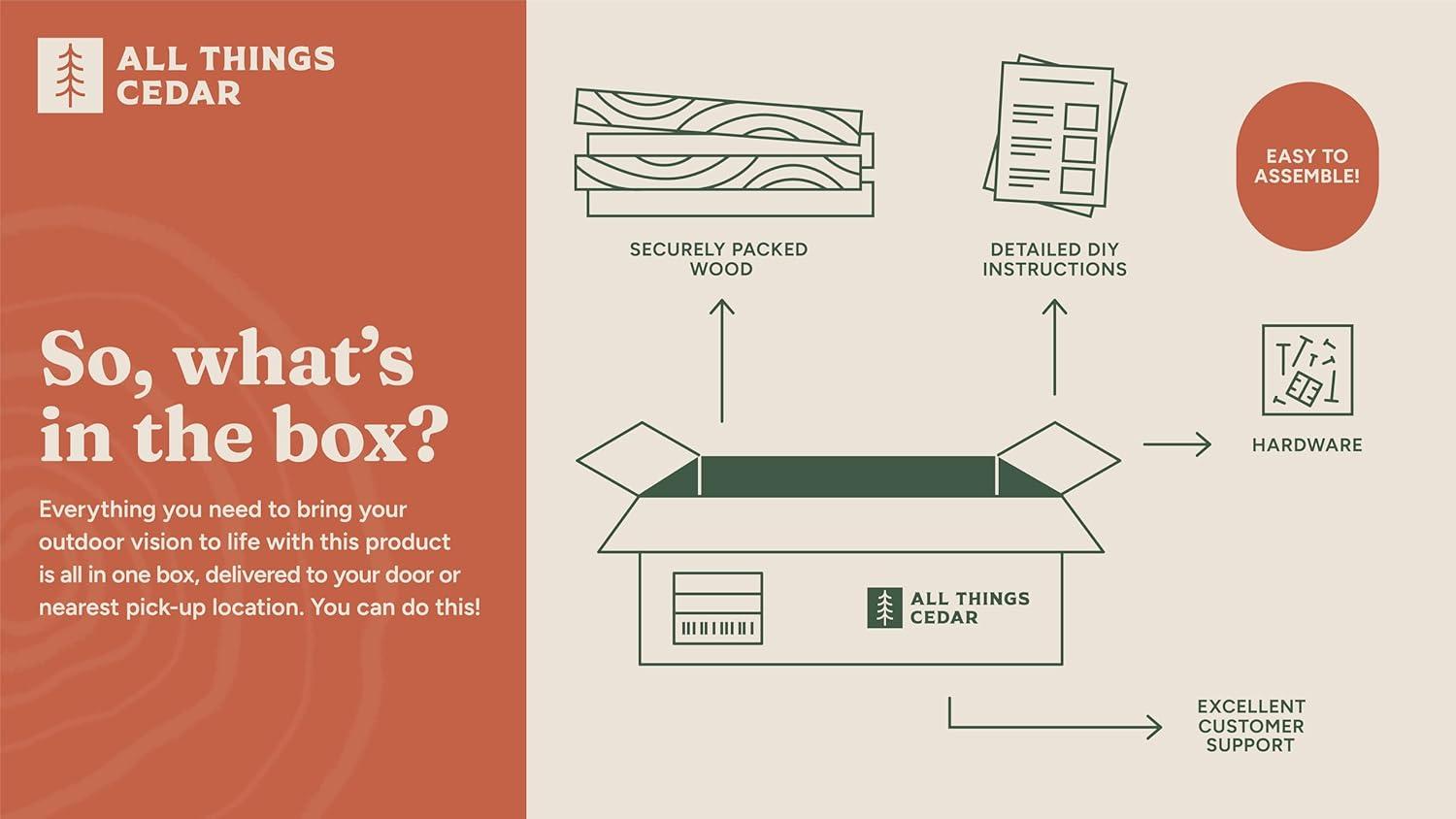 All Things Cedar GA87 Garden Arbor - 60L x 25W x 86H