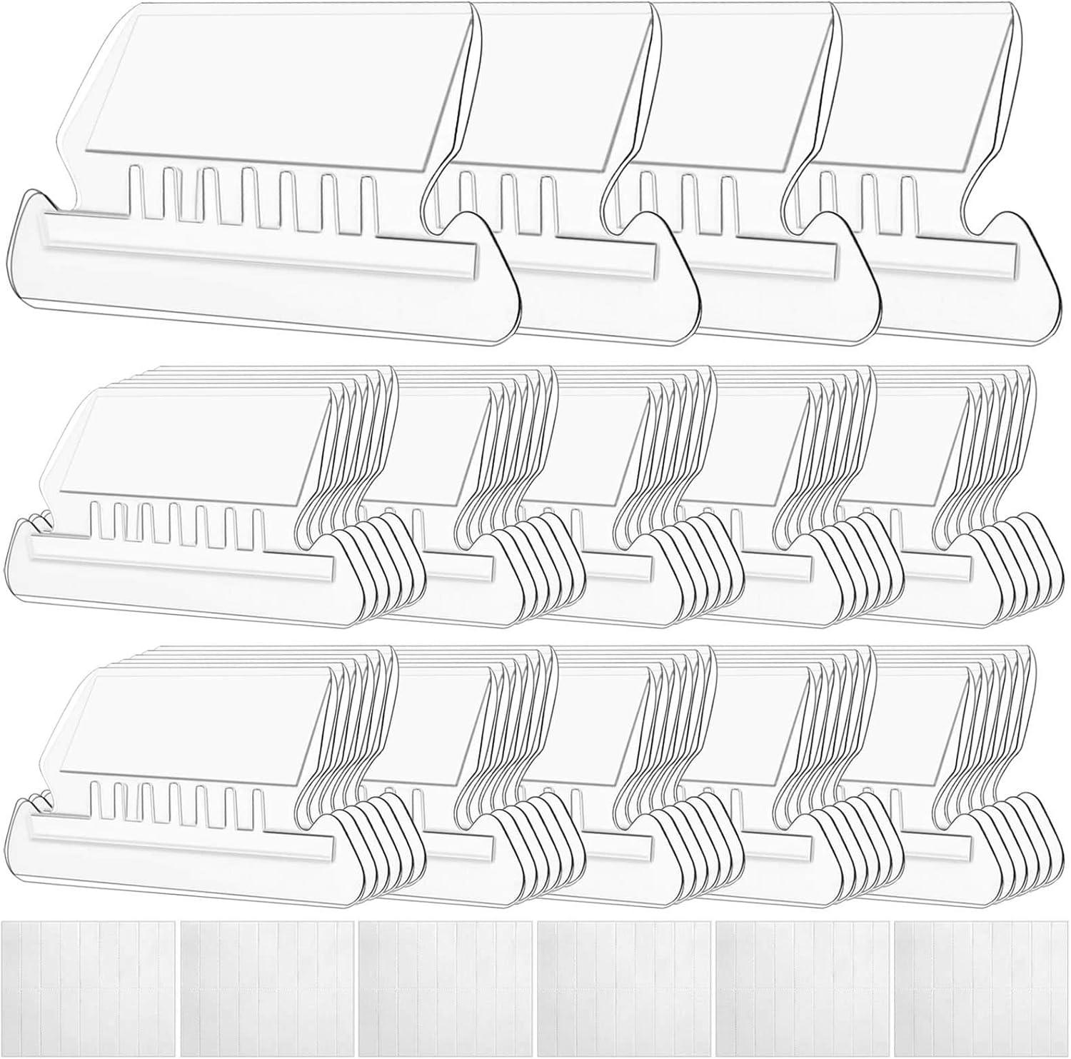 Clear Plastic Hanging File Folder Tabs with Inserts, 2-Inch, 100 Sets