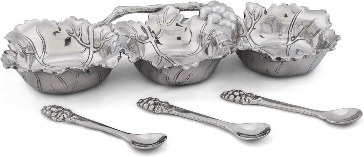 Arthur Court Designs Grape Aluminum Condiment Server