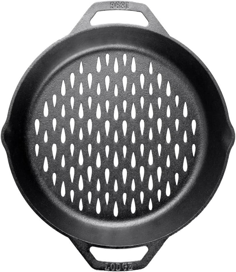 Lodge 12 Inch Dual Handle Grill Basket