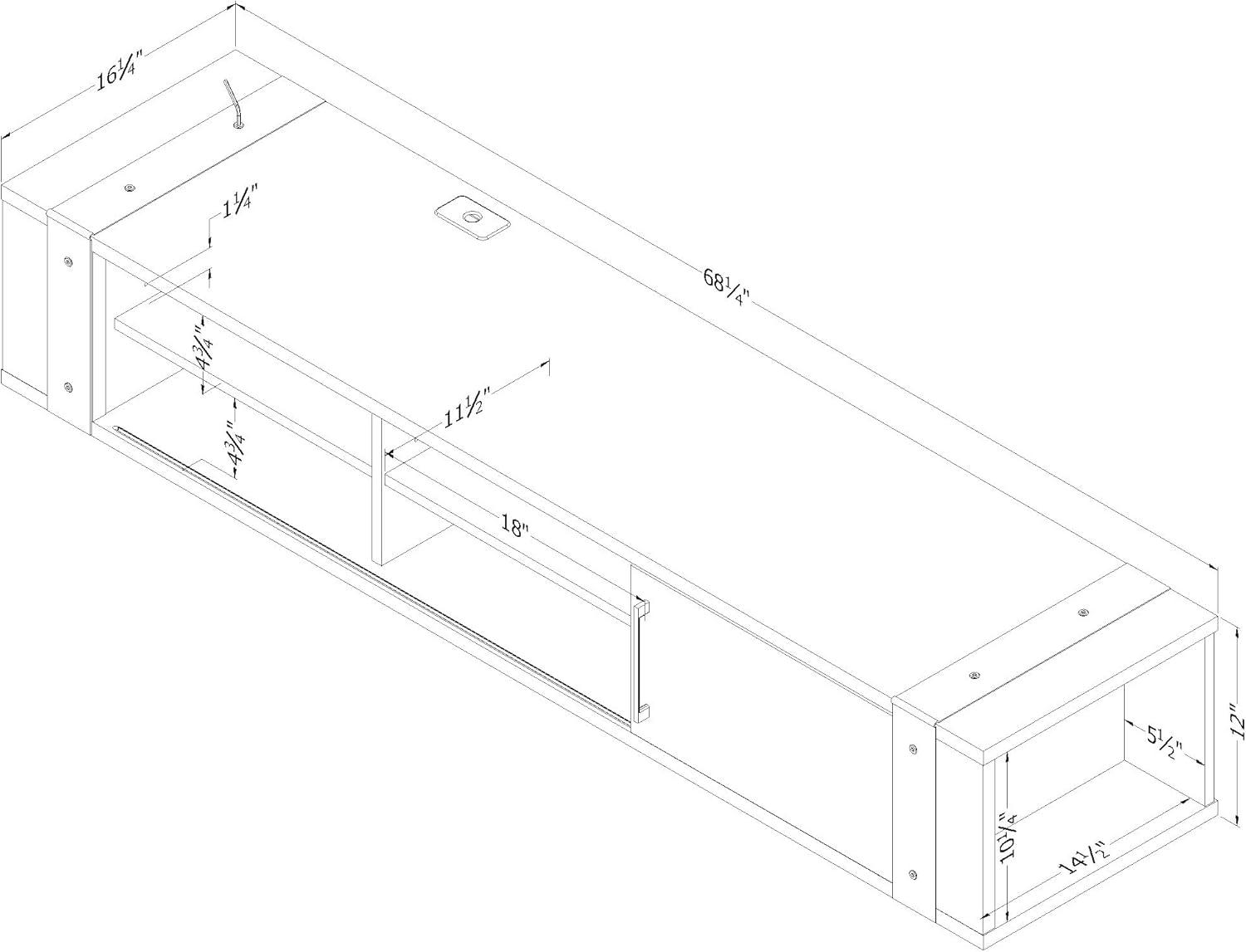 Munich Floating TV Stand for TVs up to 65"