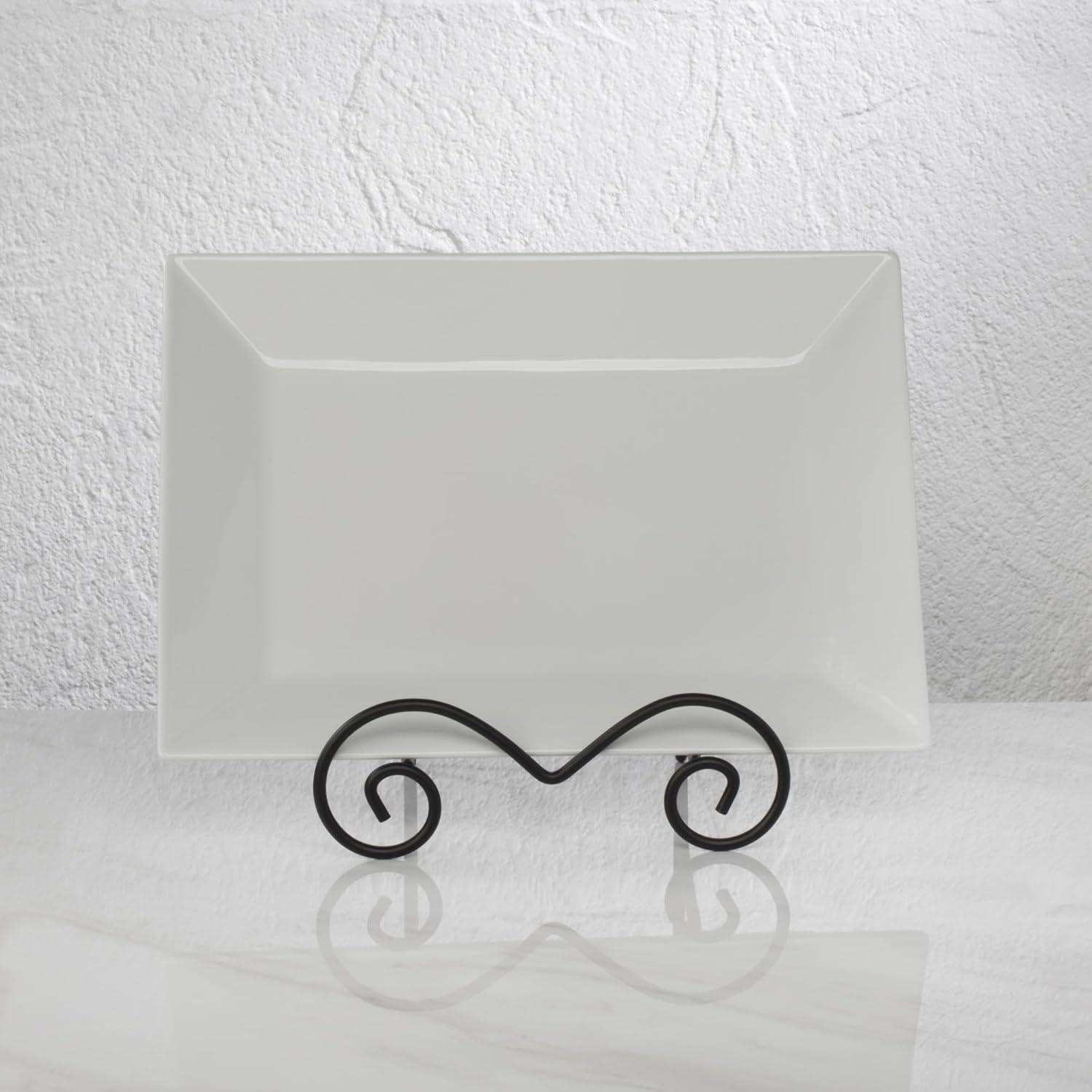 Bard's Wrought Iron Bowl or Deep Platter Stand, 9.375" H x 10.25" W x 7.625" D (For 12" - 16" Bowls or Deep Platters)