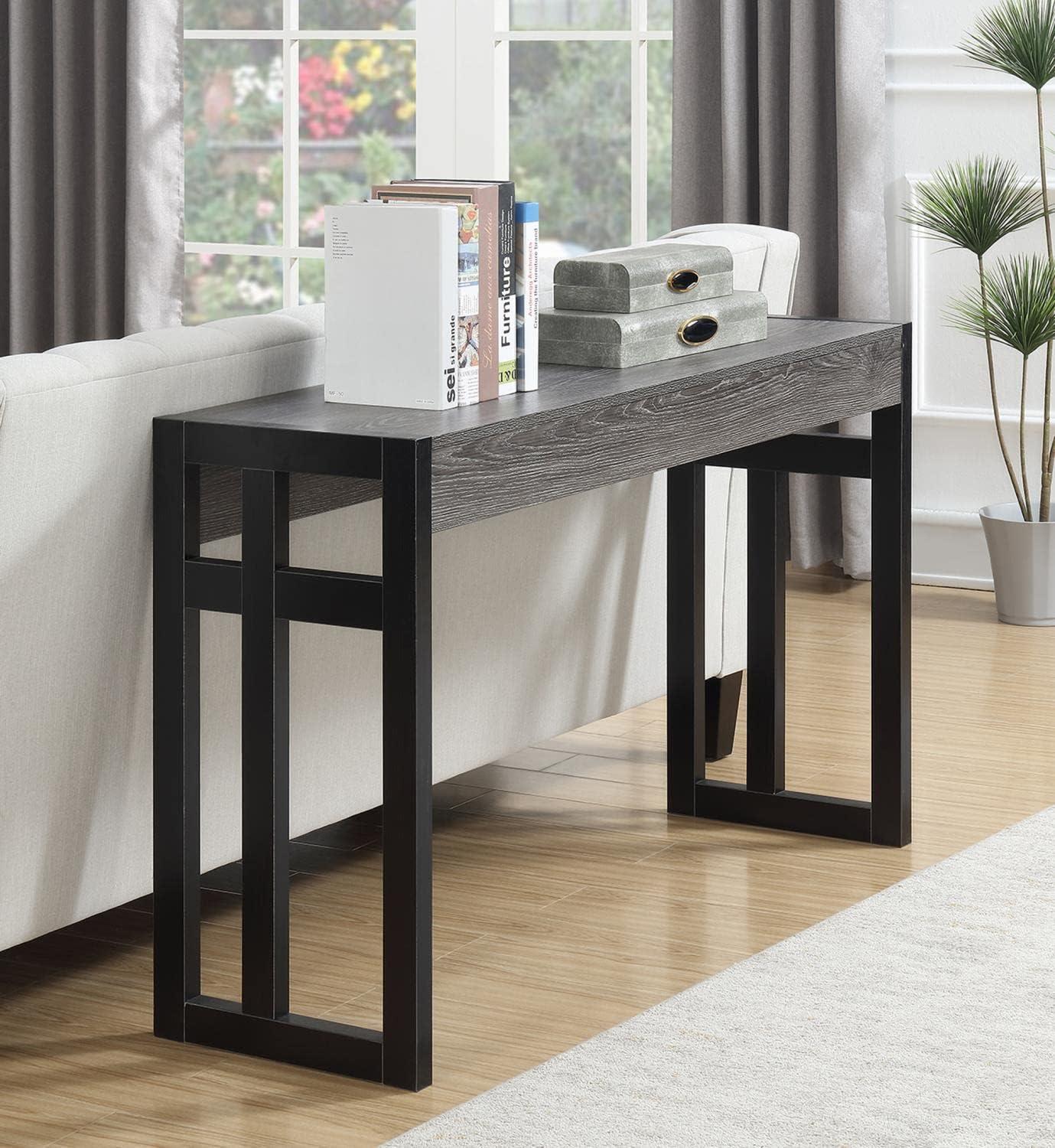 Convenience Concepts Monterey Console Table, Weathered Gray/Black