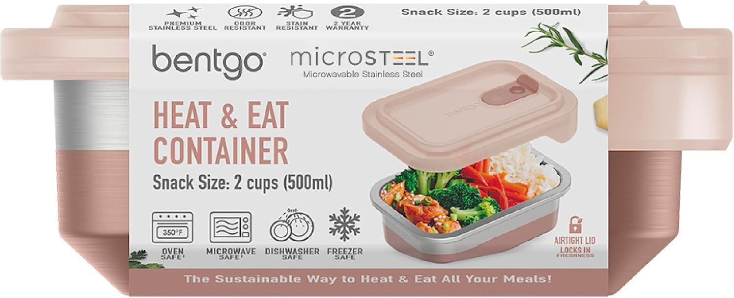 Bentgo Microsteel Heat and Eat Container Rose