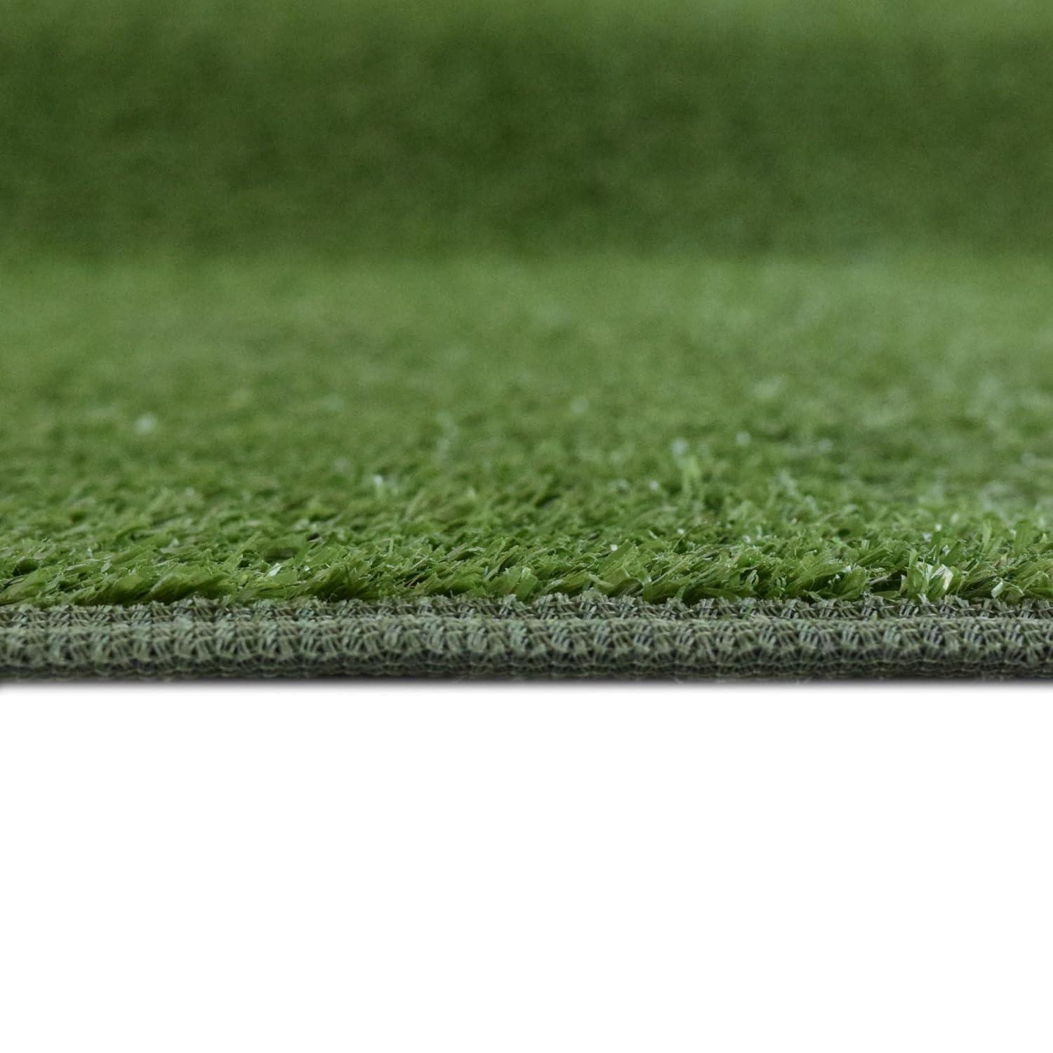 iCustomRug Synthetic Grass Rug – 4x10ft Lawn Green Turf Carpet for Patios, Yards, Boats, Camping – Indoor/Outdoor Use